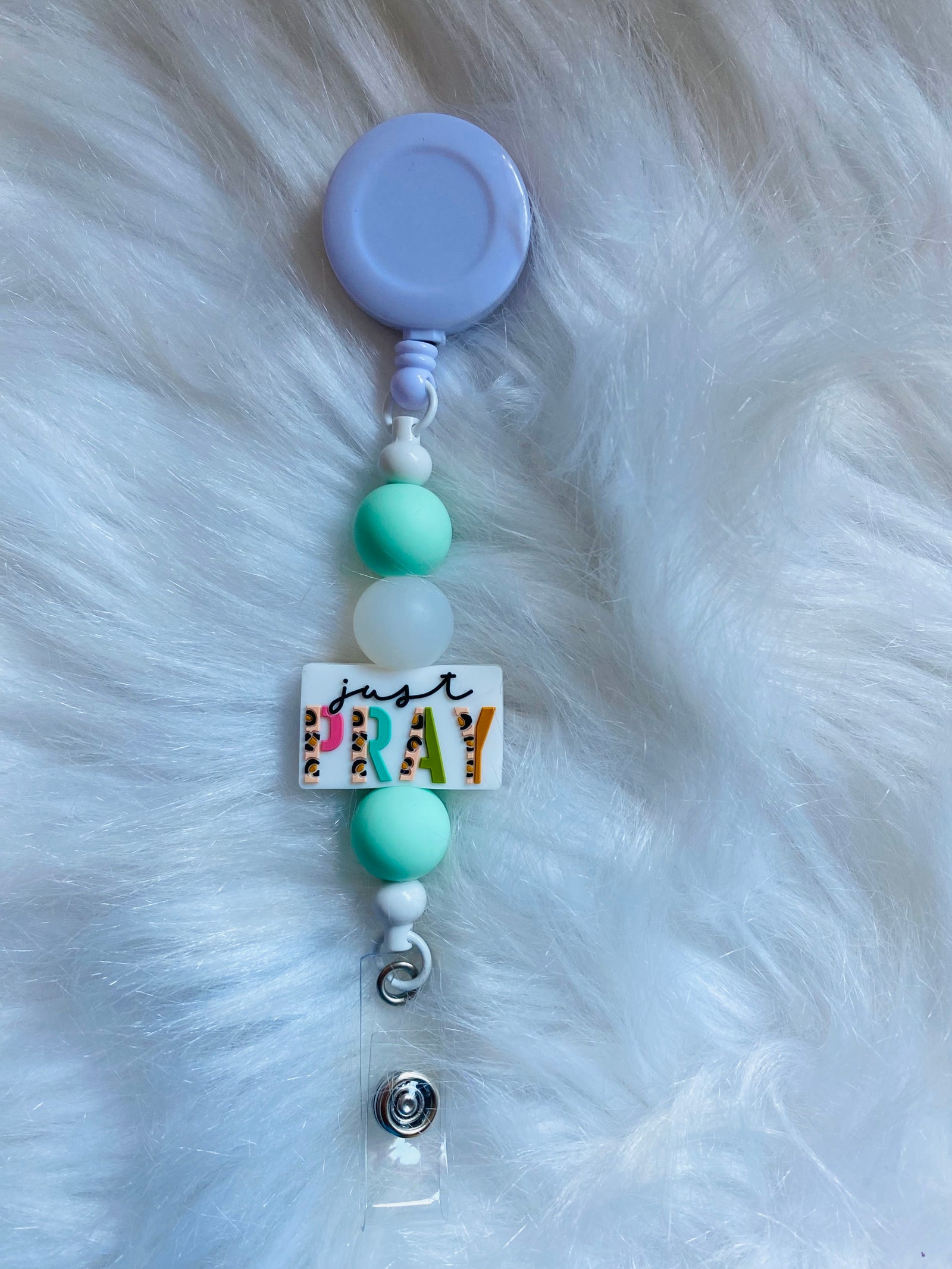 JUST PRAY BADGE CLIPS