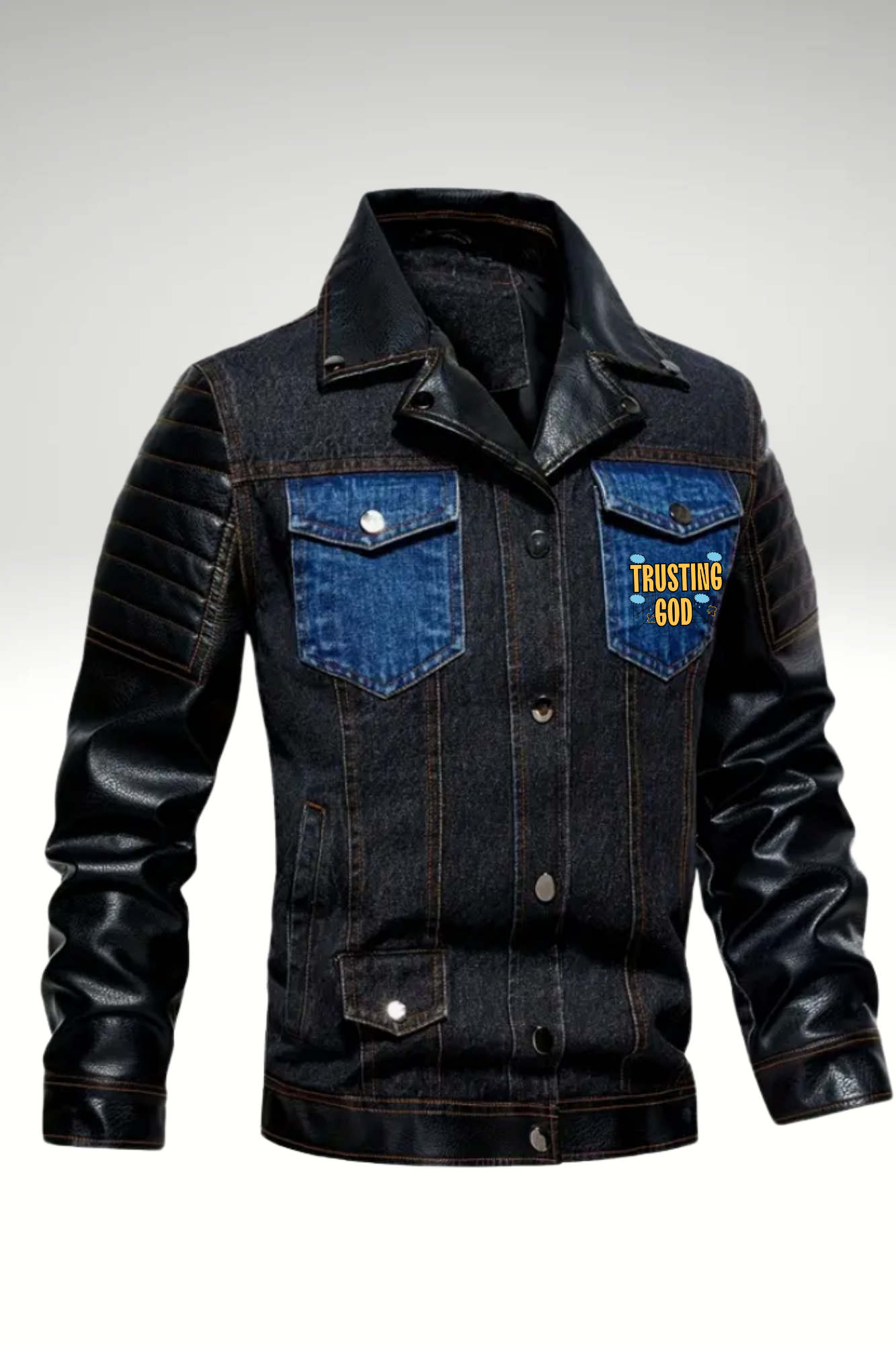 TRUSTING GOD BIKER JACKET