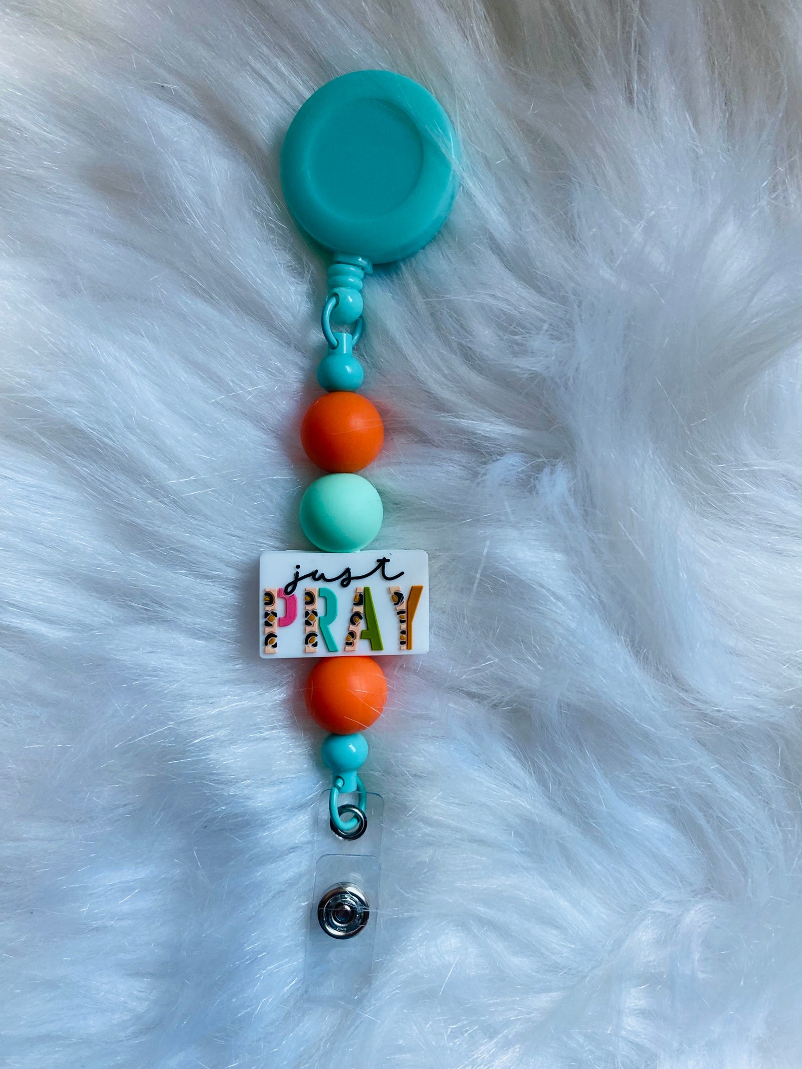 JUST PRAY BADGE CLIPS