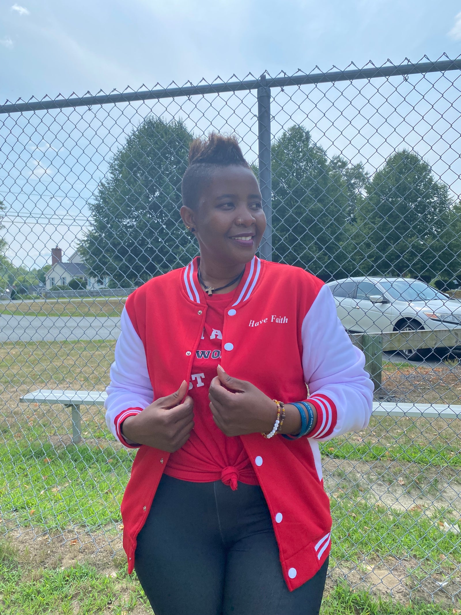 HAVE FAITH UNISEX BASEBALL JACKET