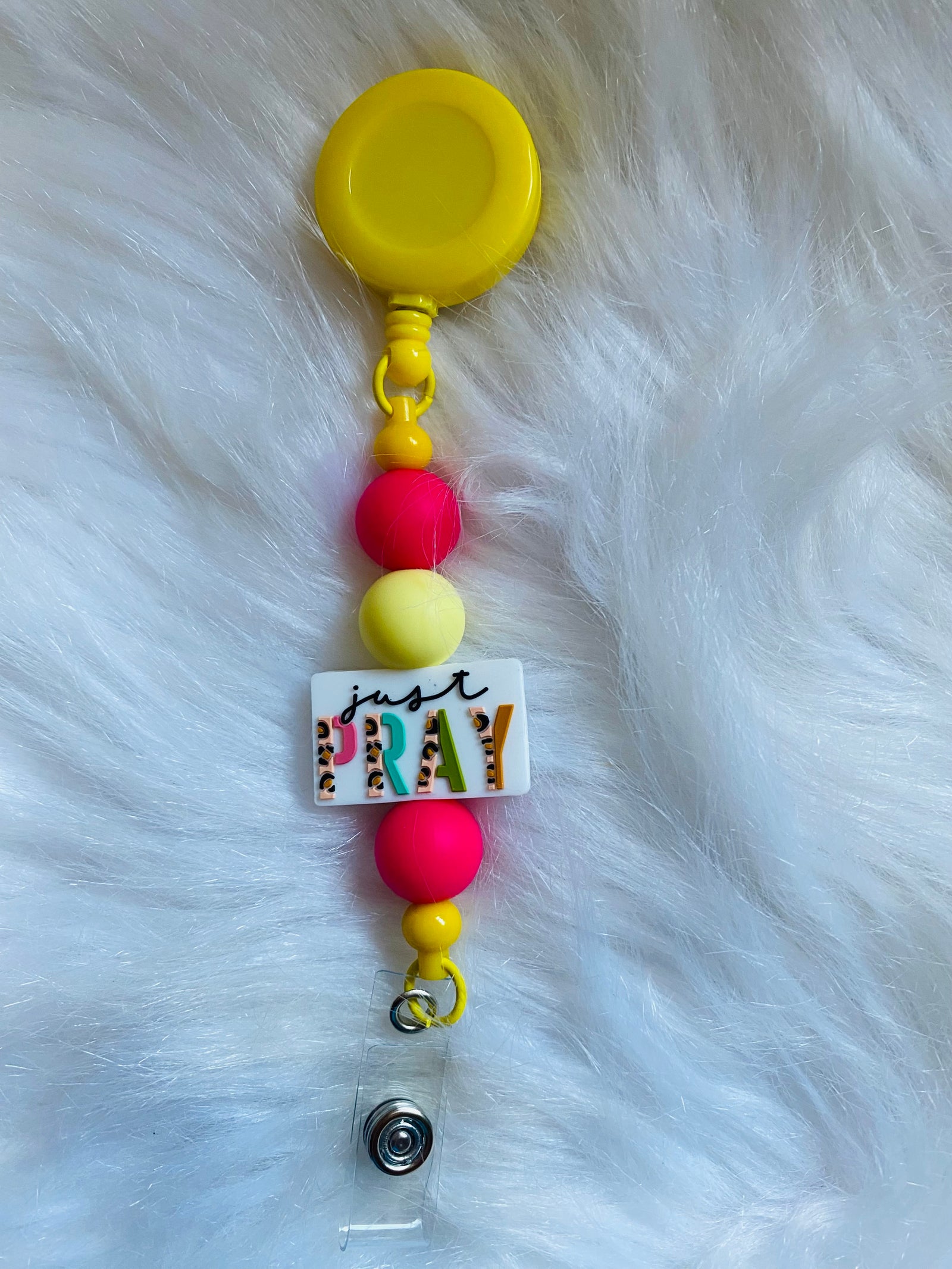 JUST PRAY BADGE CLIPS