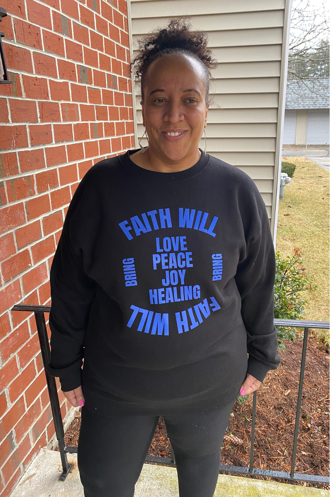 FAITH WILL BRING BLUE SWEATSHIRT