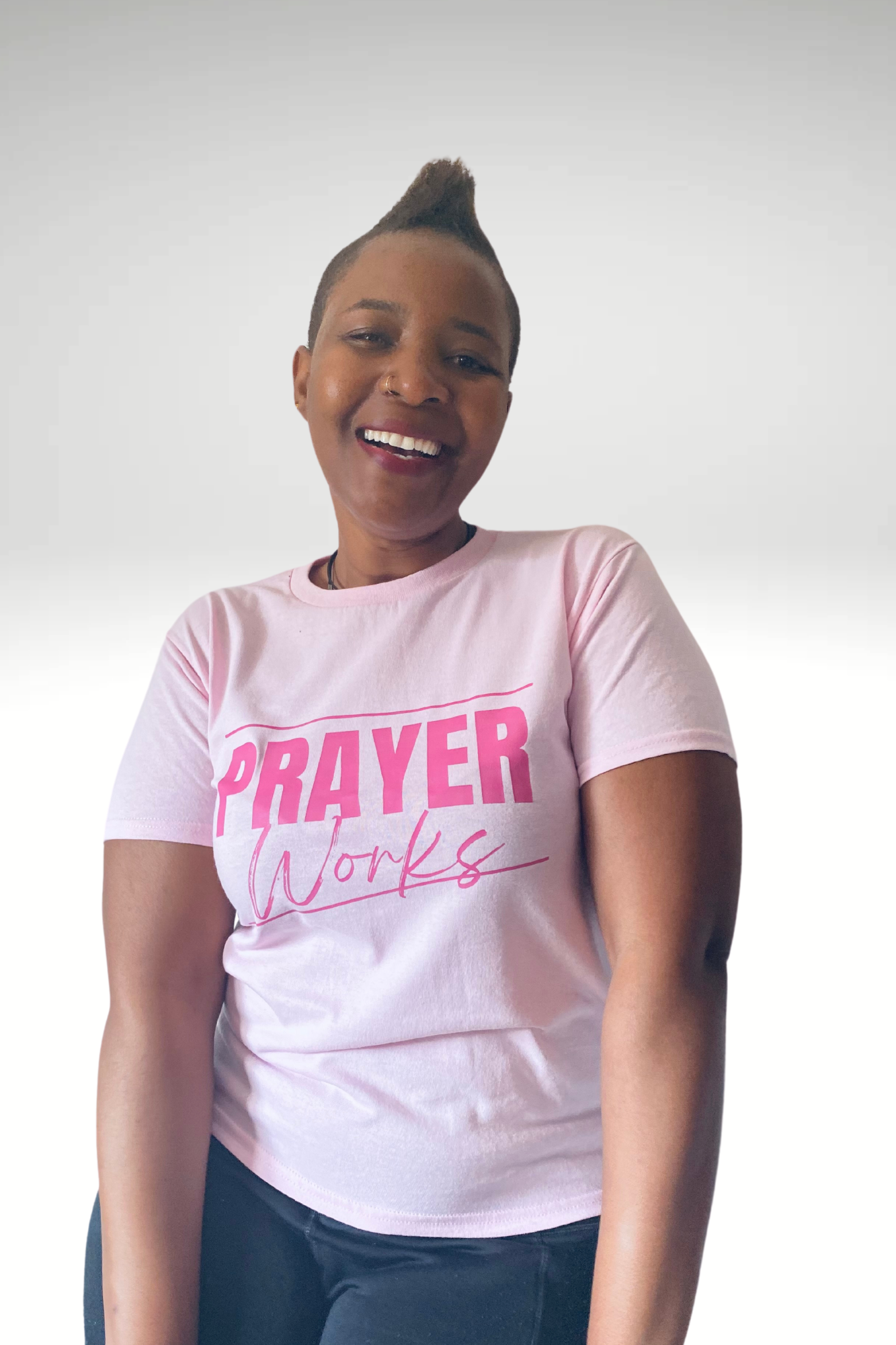 PRAYER WORKS PINK T-SHIRT