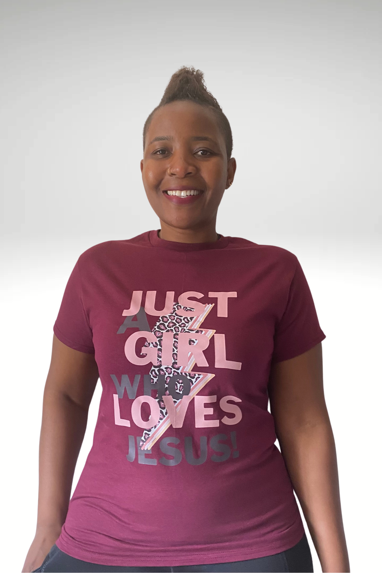 GIRL WHO LOVES JESUS T-SHIRT