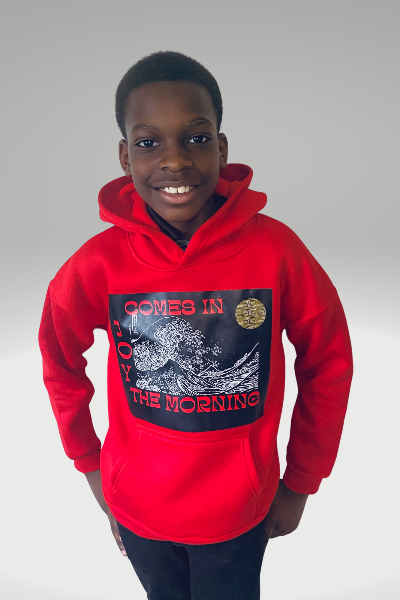 JOY COMES IN THE MORNING BOYS HOODIE