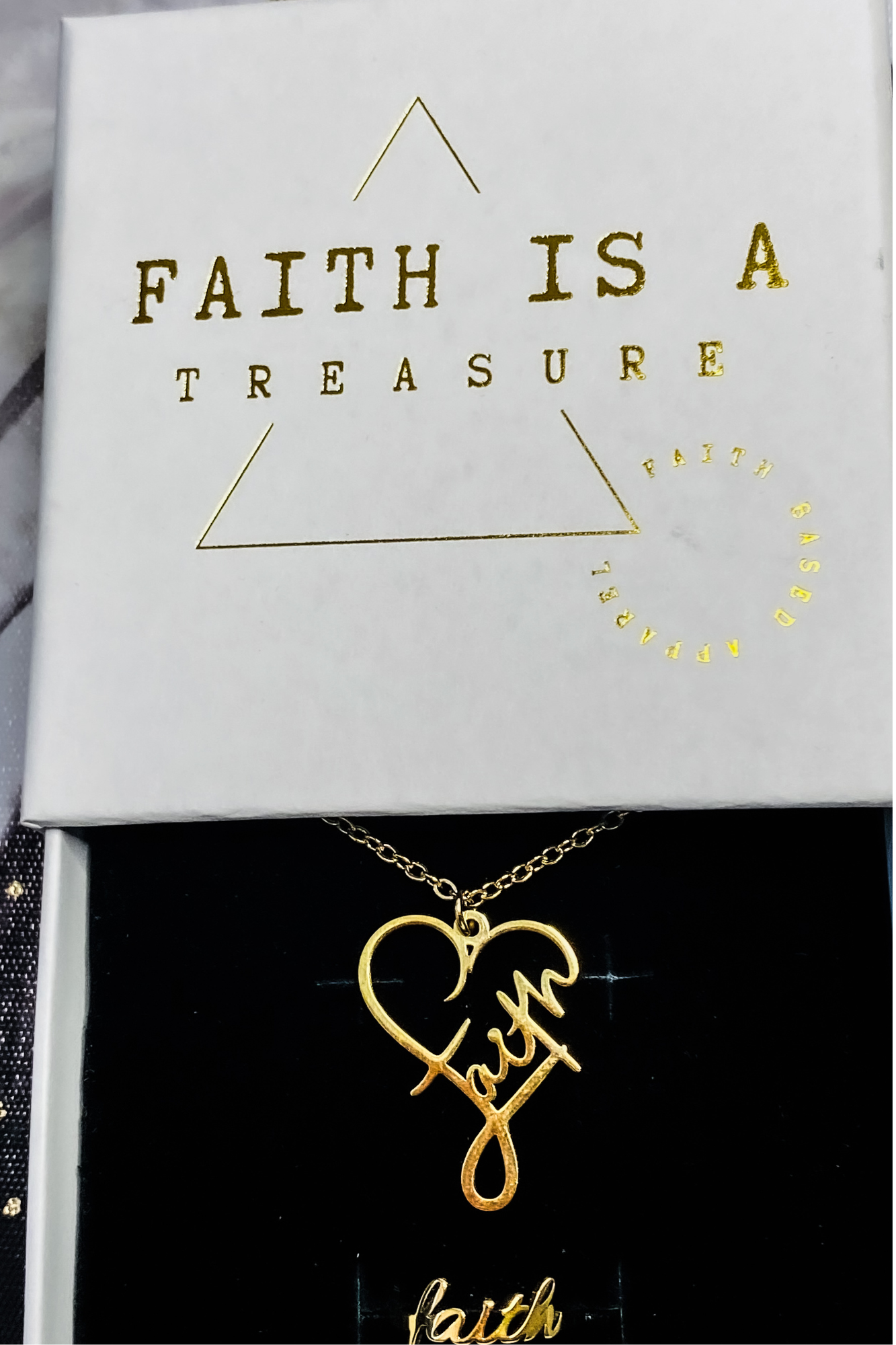 FAITH NECKLACE PENDANT RING SET