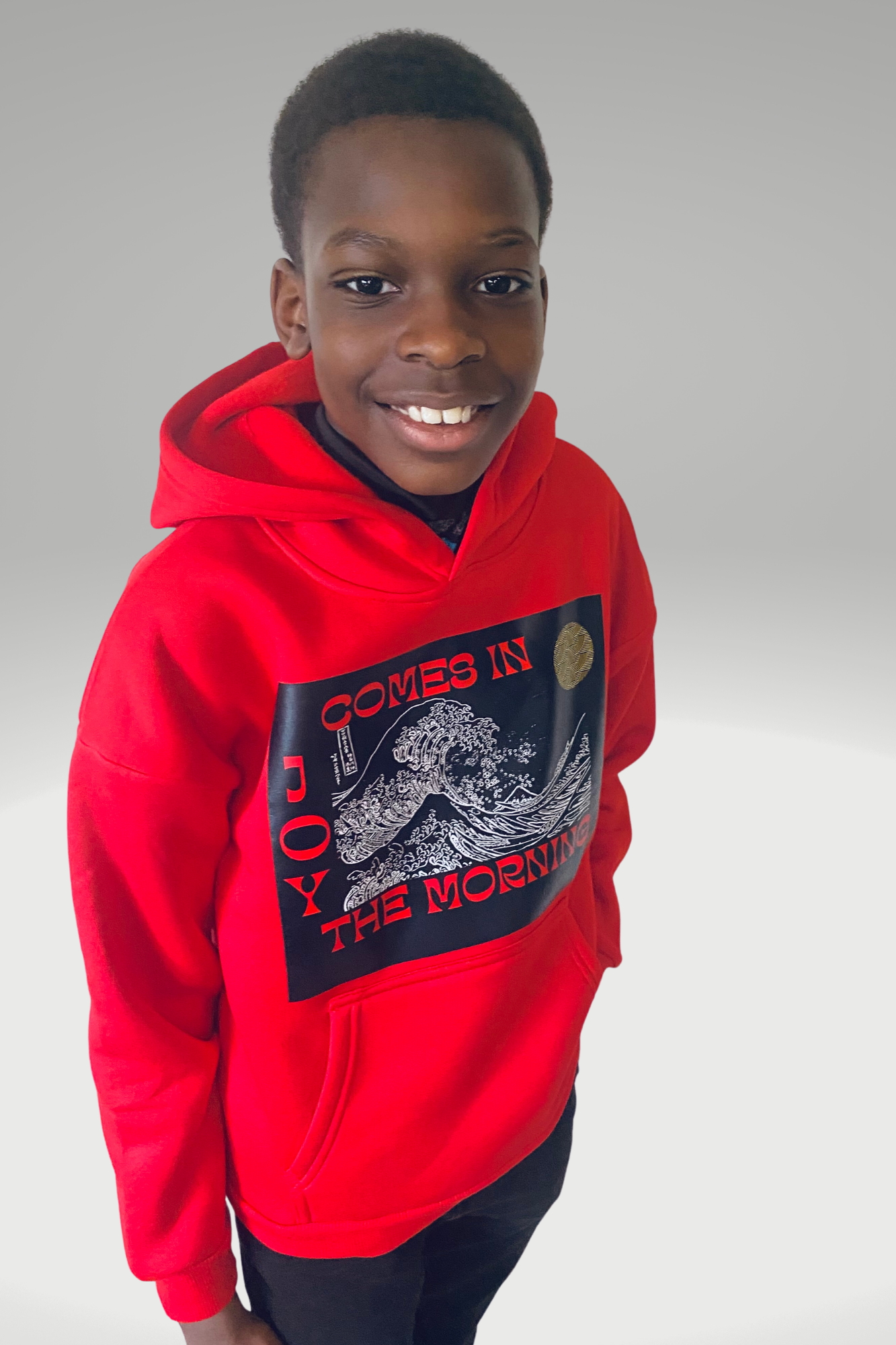 JOY COMES IN THE MORNING BOYS HOODIE