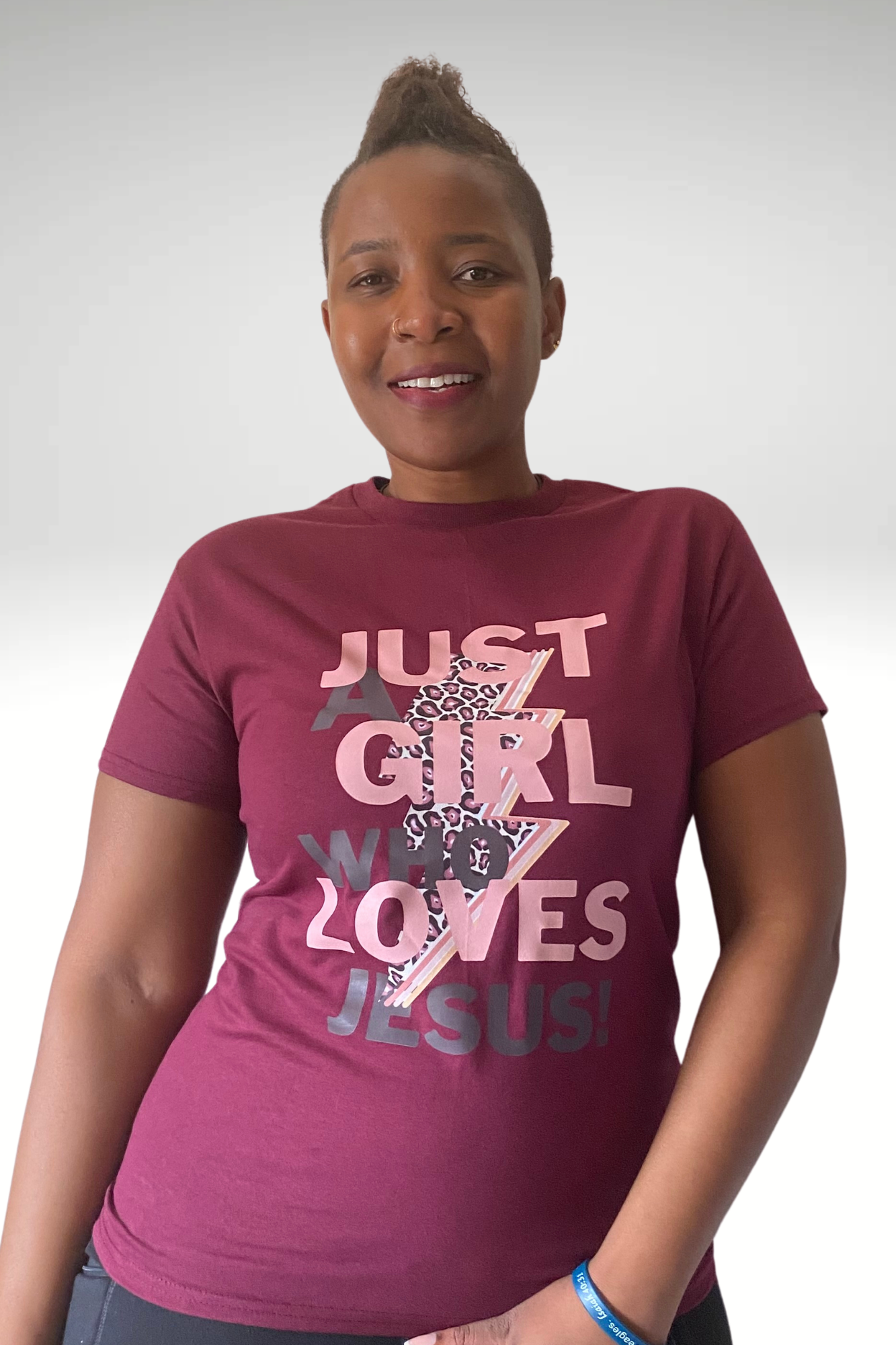 GIRL WHO LOVES JESUS T-SHIRT