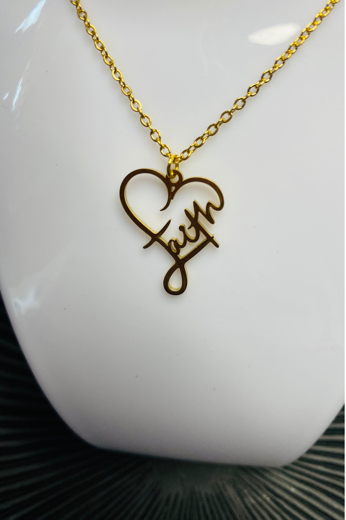 FAITH NECKLACE PENDANT RING SET