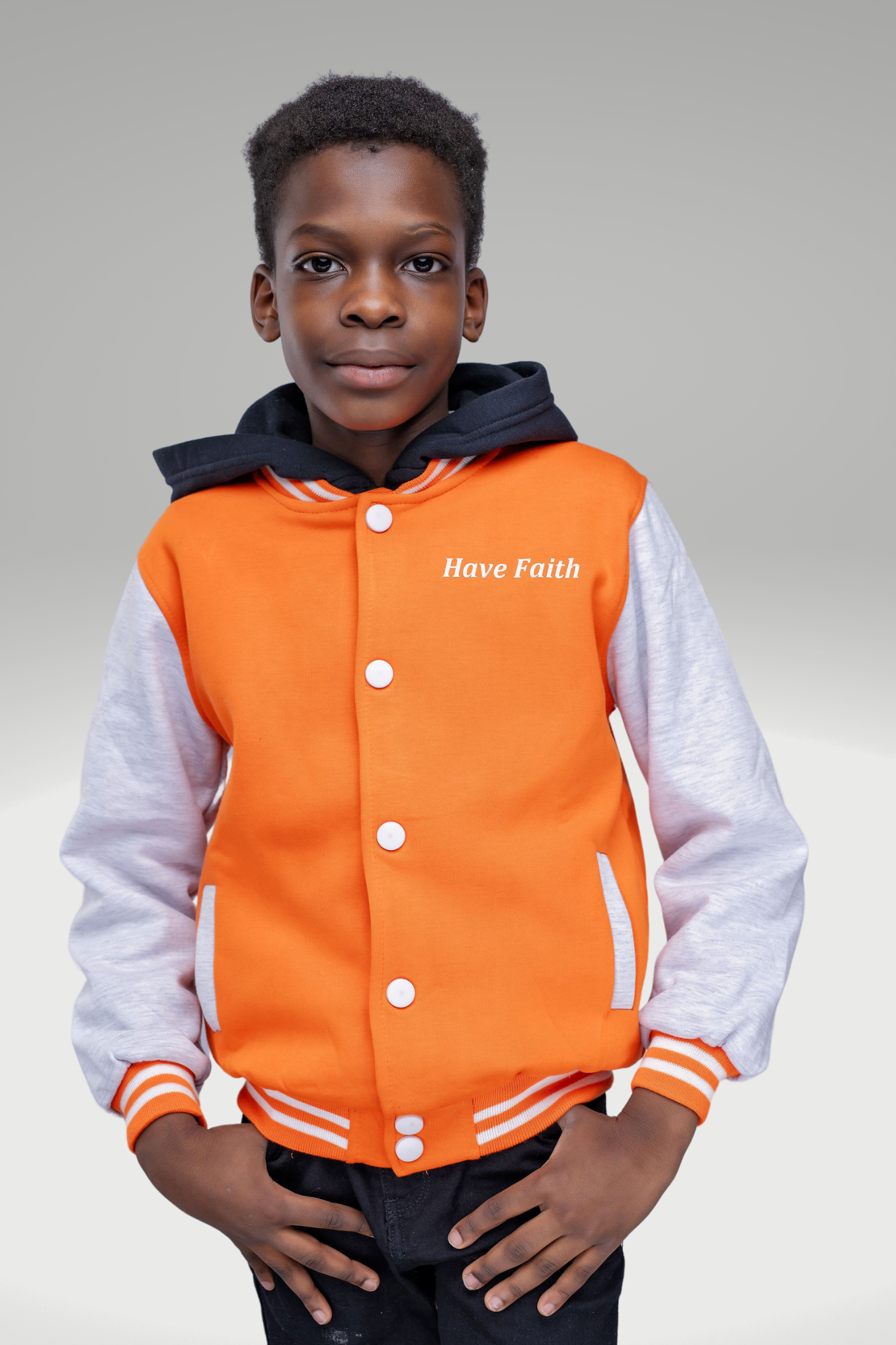 HAVE FAITH KIDS BASEBALL JACKET