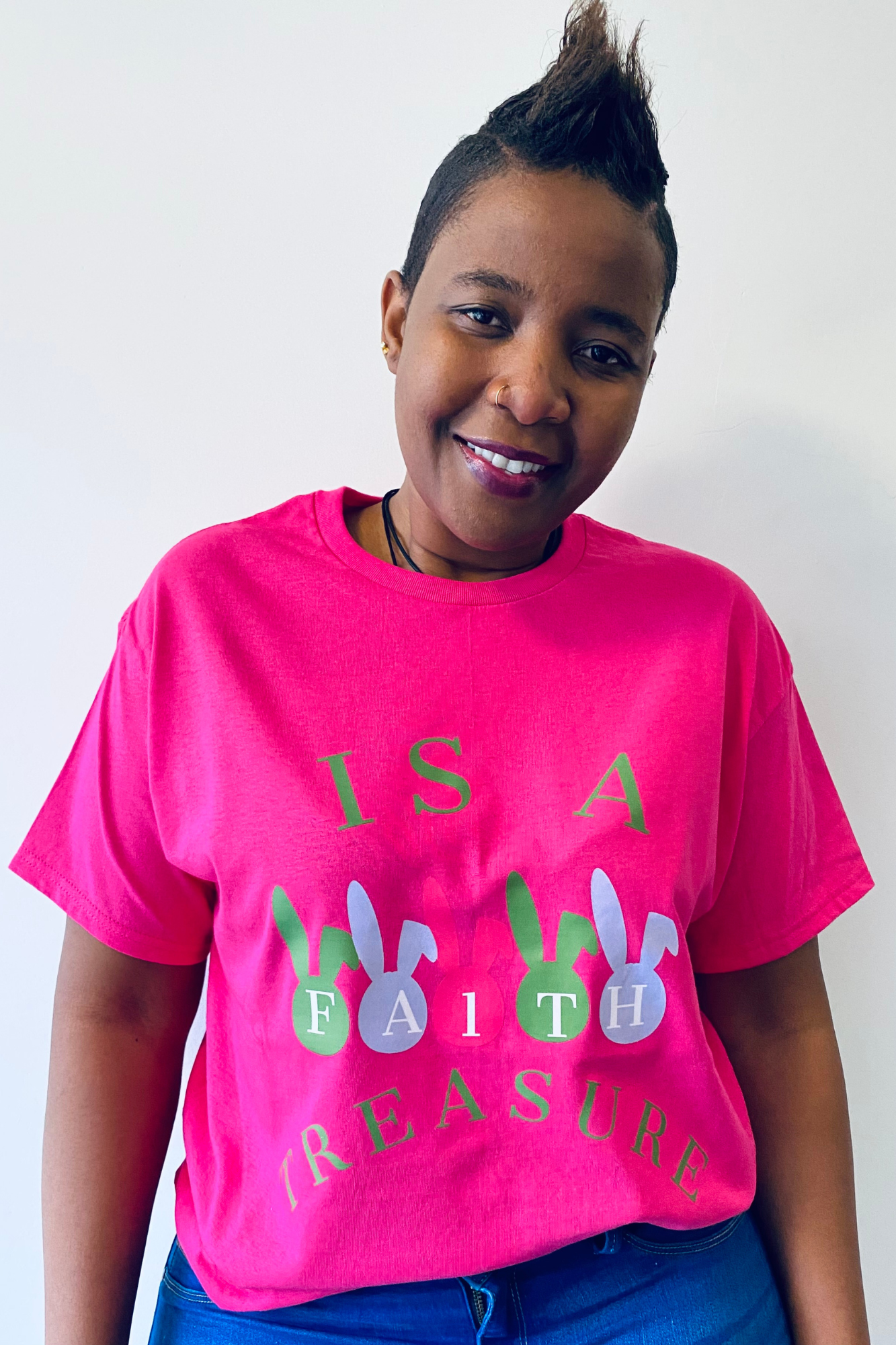 BUNNY FAITH IS A TREASURE T-SHIRT