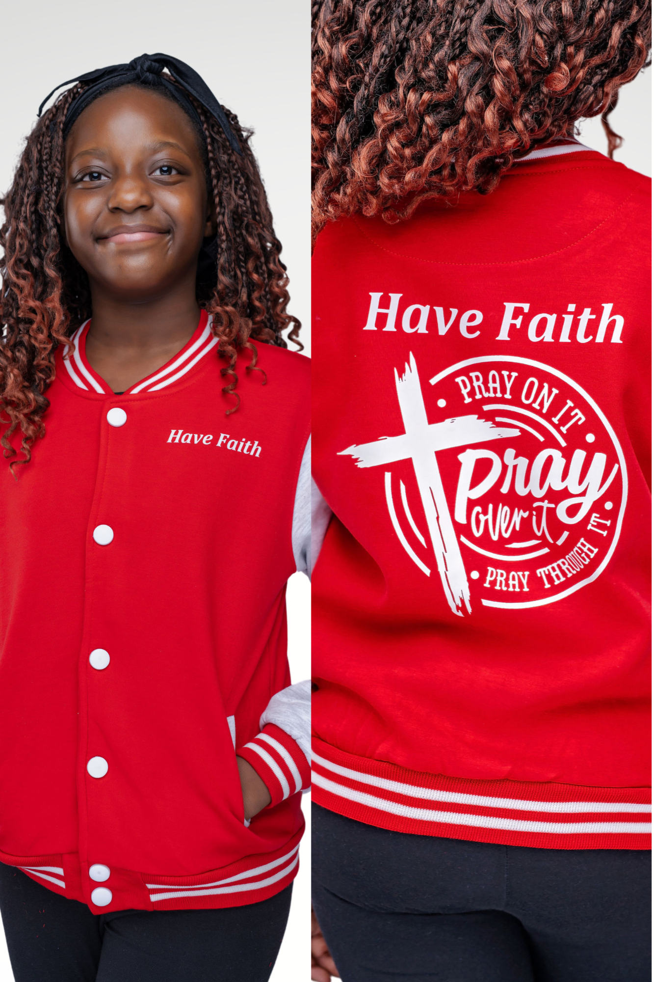 HAVE FAITH KIDS BASEBALL JACKET