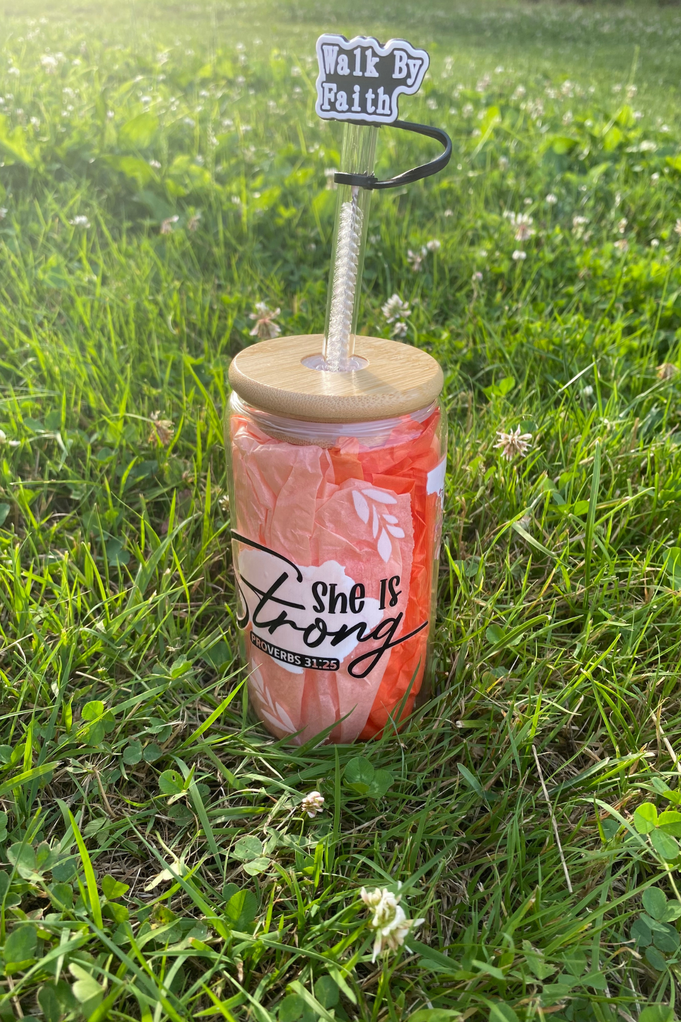 PROVERBS 31:25 GLASS JAR