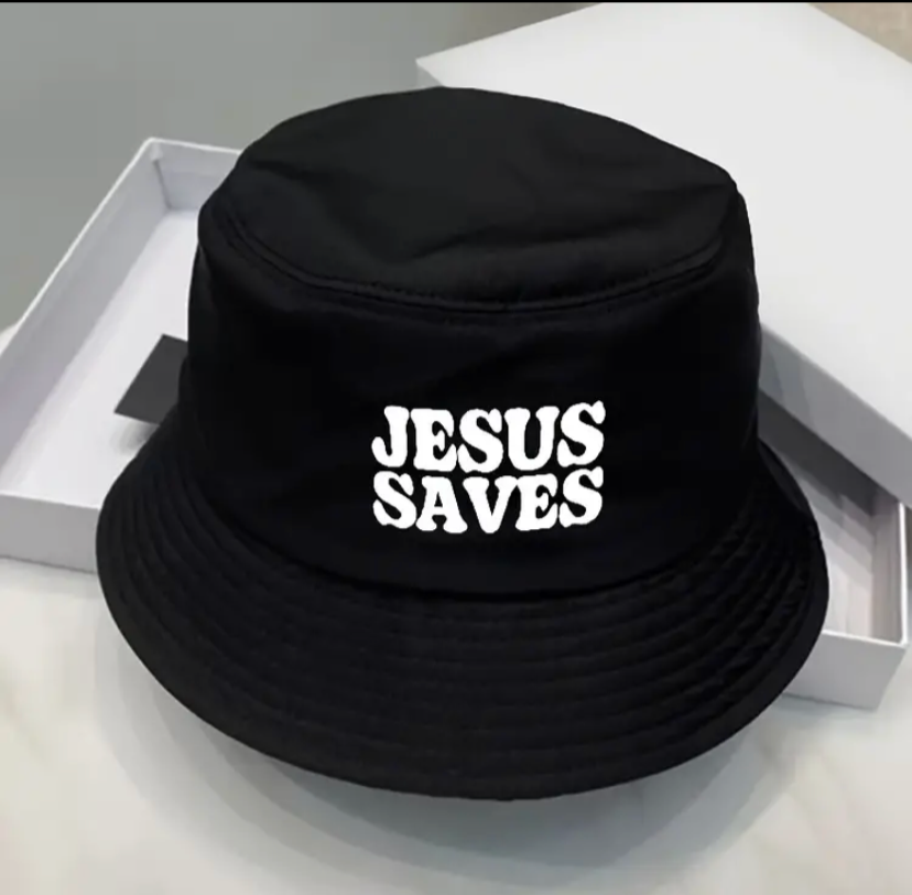 JESUS SAVES REVERSABLE BUCKET HAT