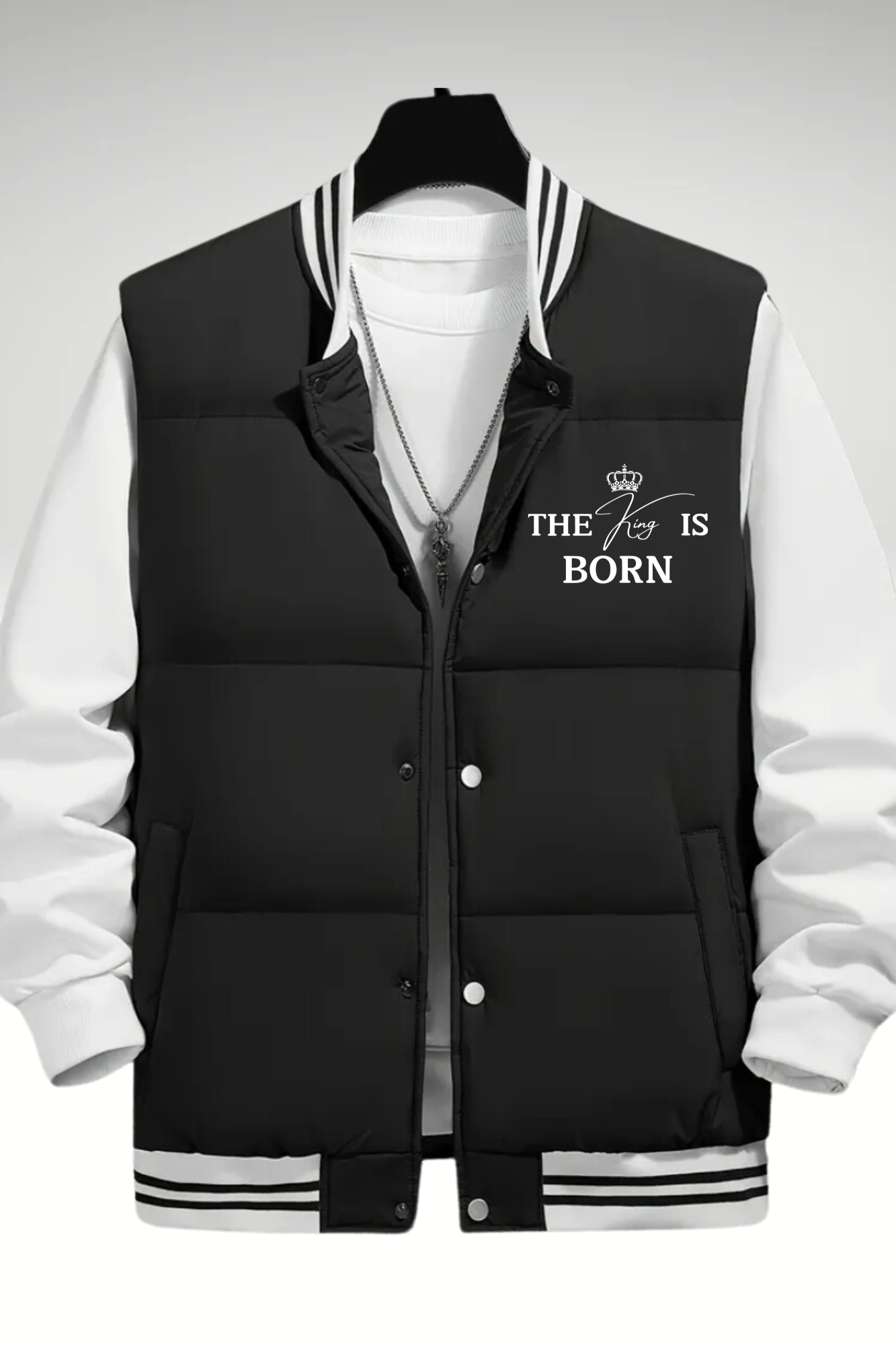 THE KING IS BORN PUFFER VEST