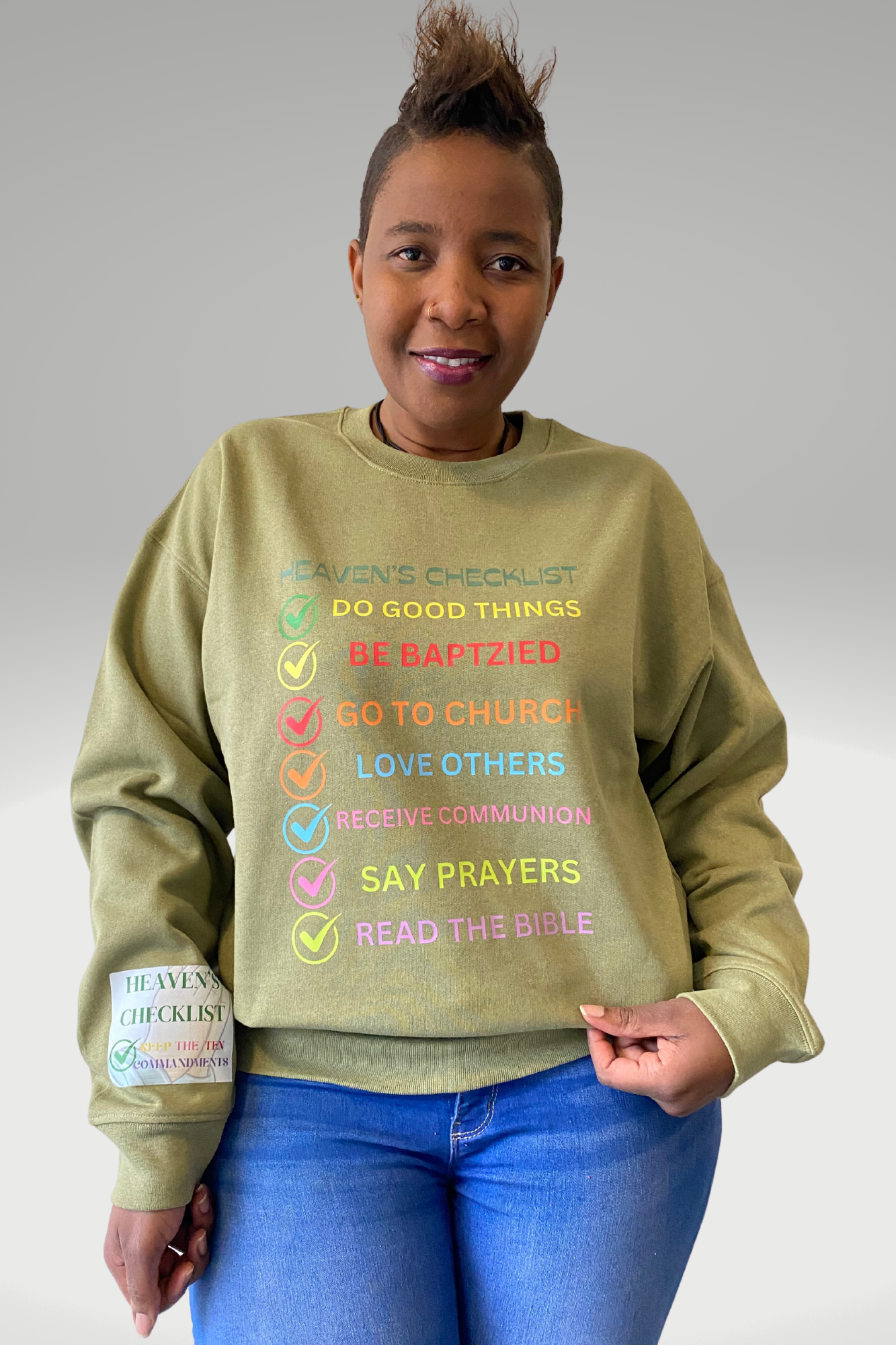 HEAVEN'S CHECK LIST SWEATSHIRT