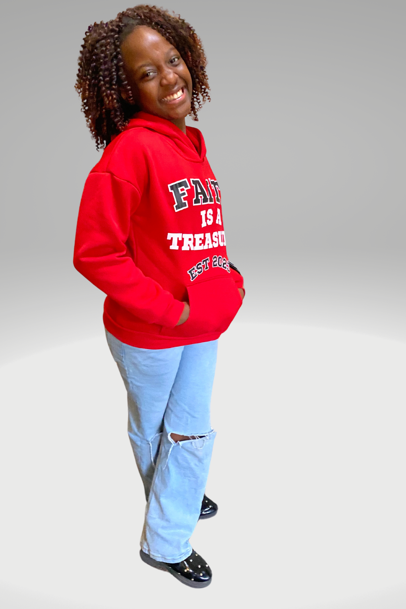 FAITH IS A TREASURE EST KIDS HOODIE