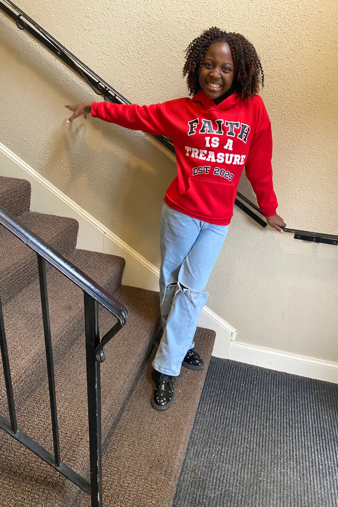 FAITH IS A TREASURE EST KIDS HOODIE