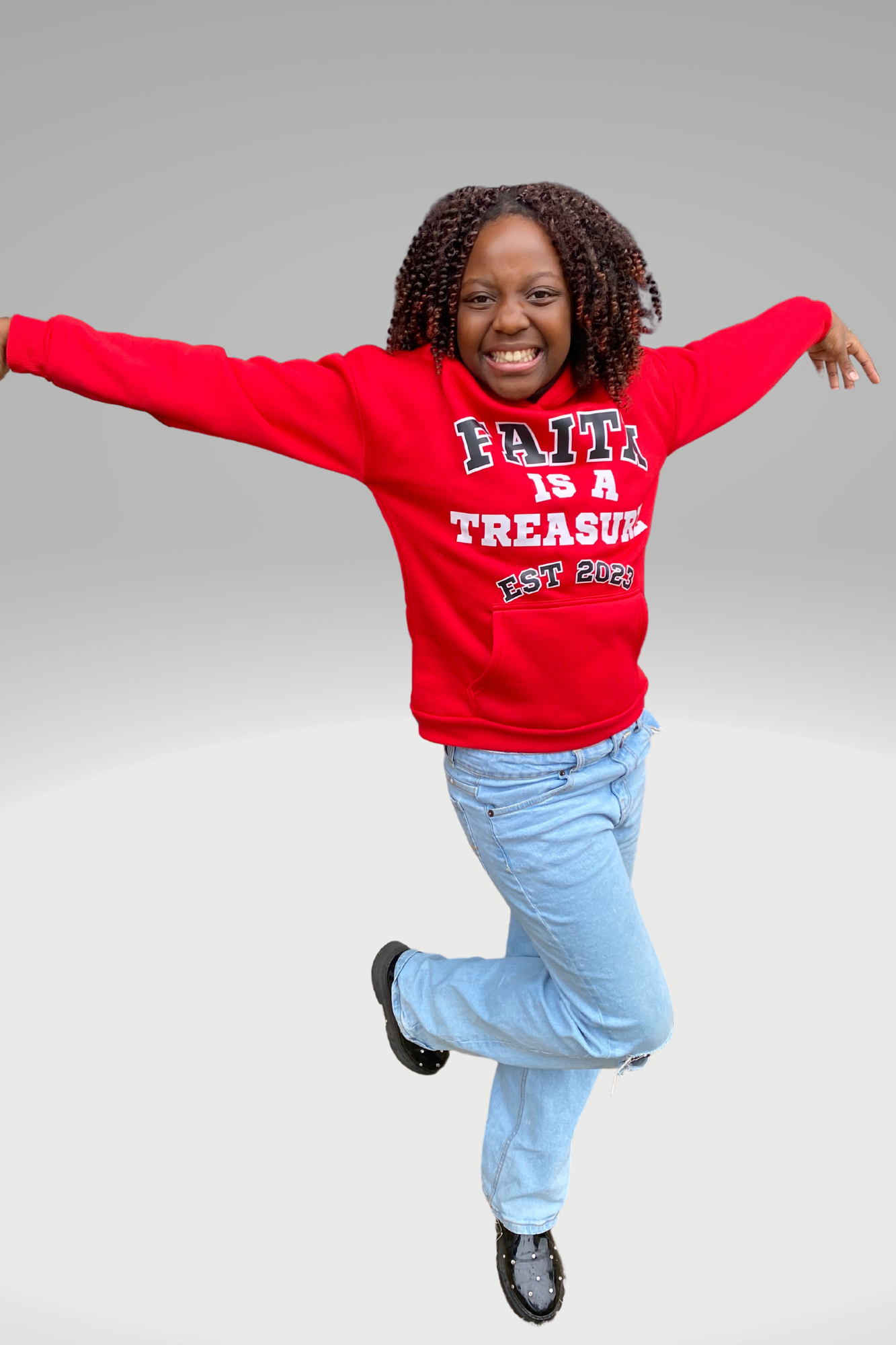 FAITH IS A TREASURE EST KIDS HOODIE
