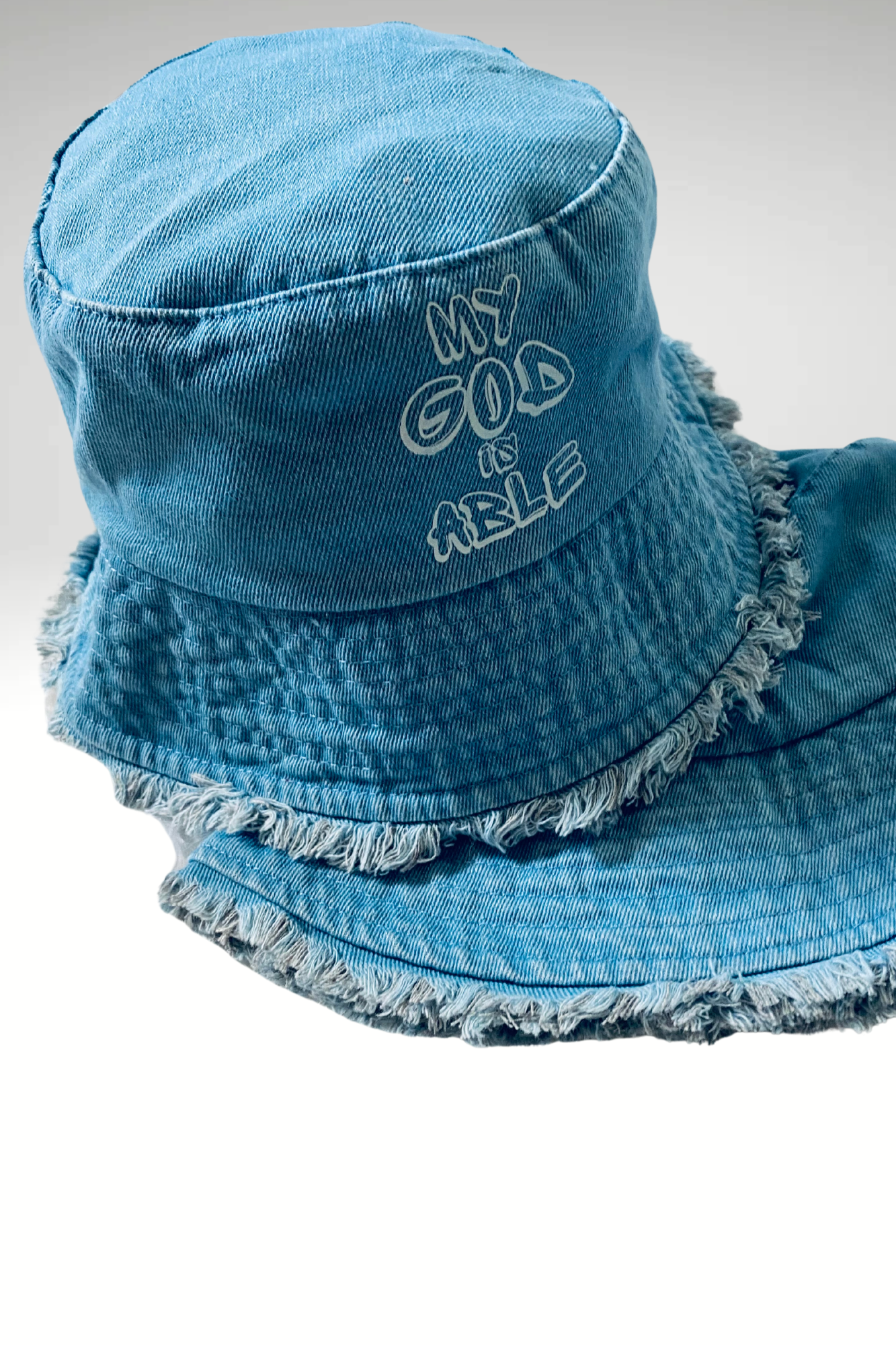 MY GOD IS ABLE BUCKET DENIM HAT