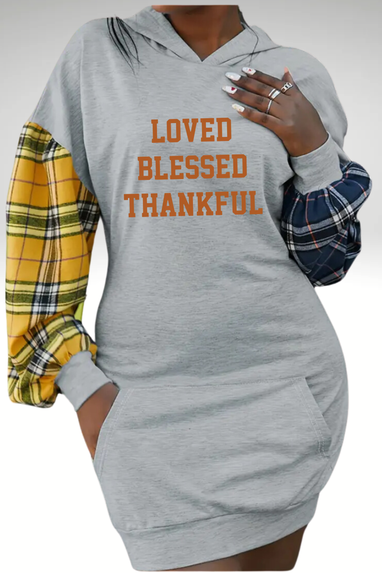 LOVED BLESSED THANKFUL DRESS