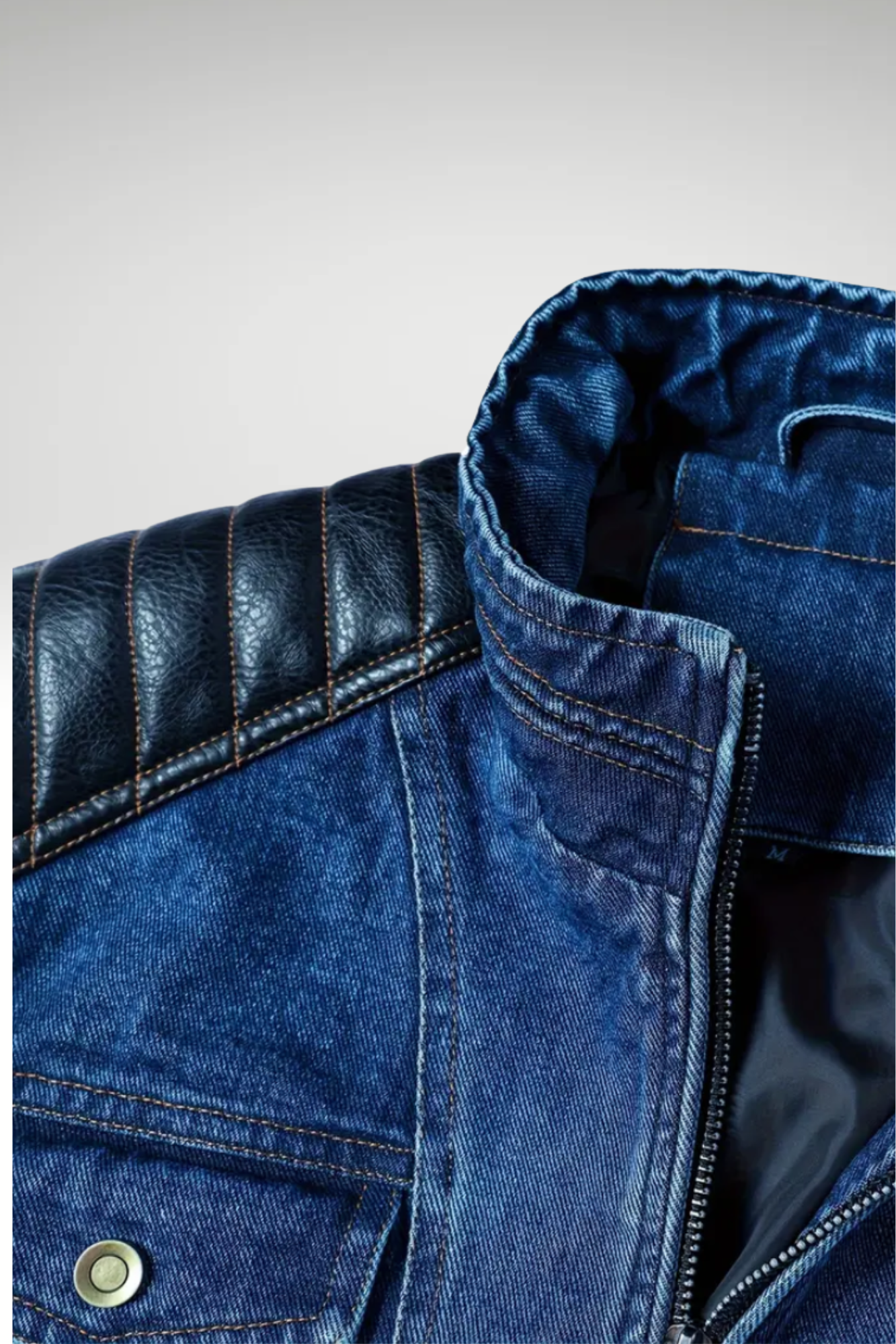 JUNETEENTH DENIM BIKER JACKET