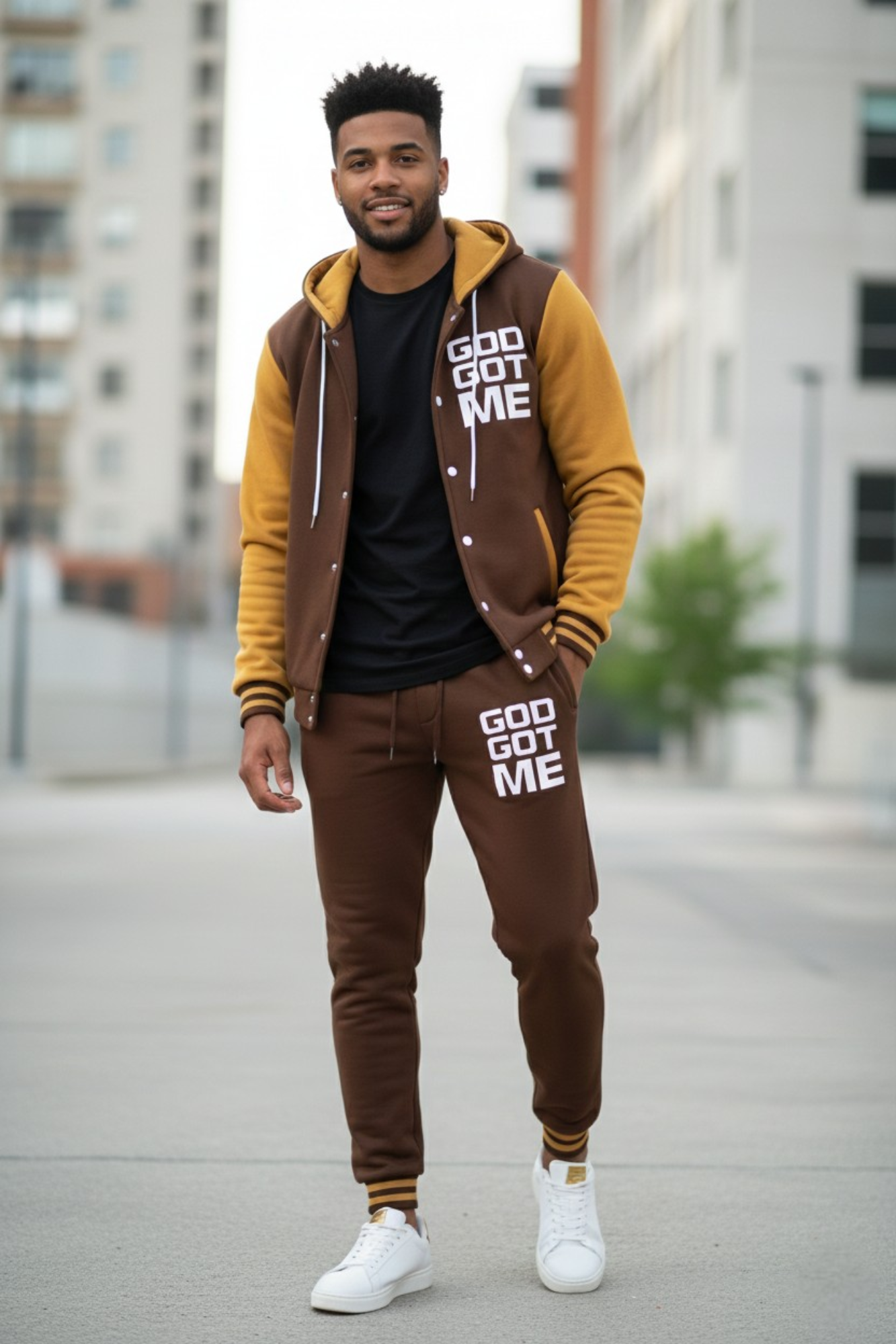 GOD GOT ME FULL HOODIE SET