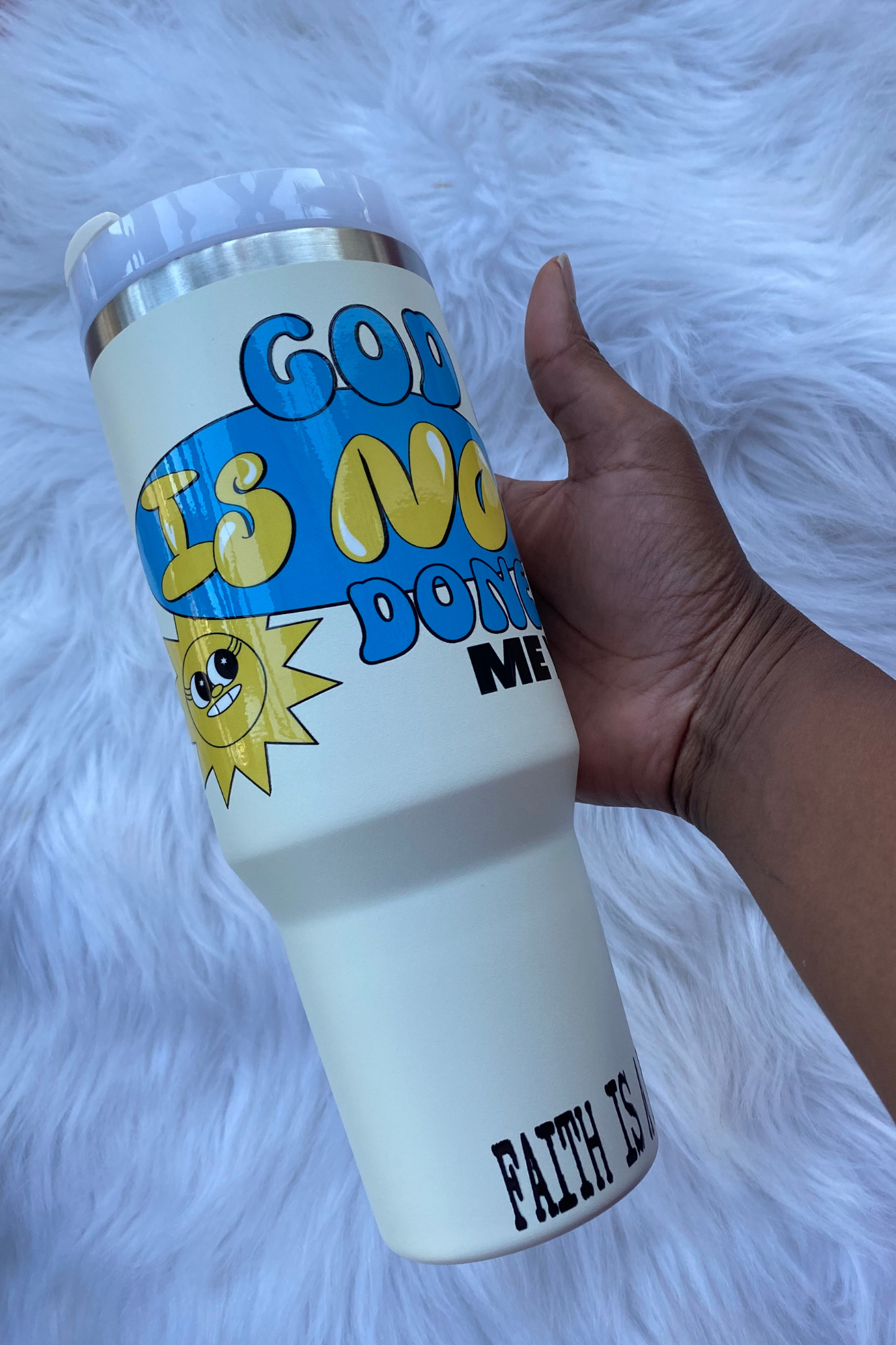 GOD IS NOT DONE WITH ME YET MUGS