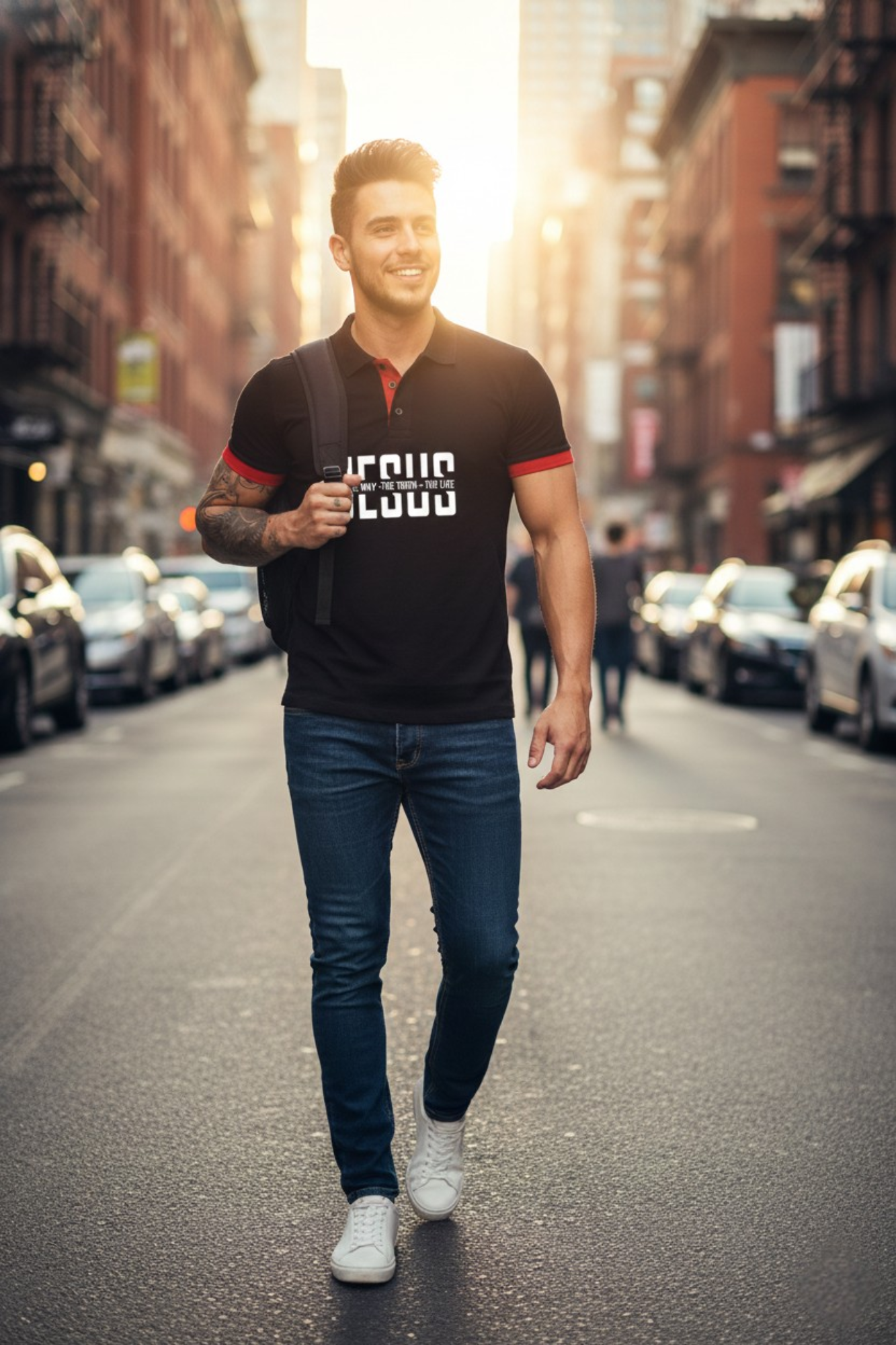 JESUS IS THE WAY POLO TSHIRT