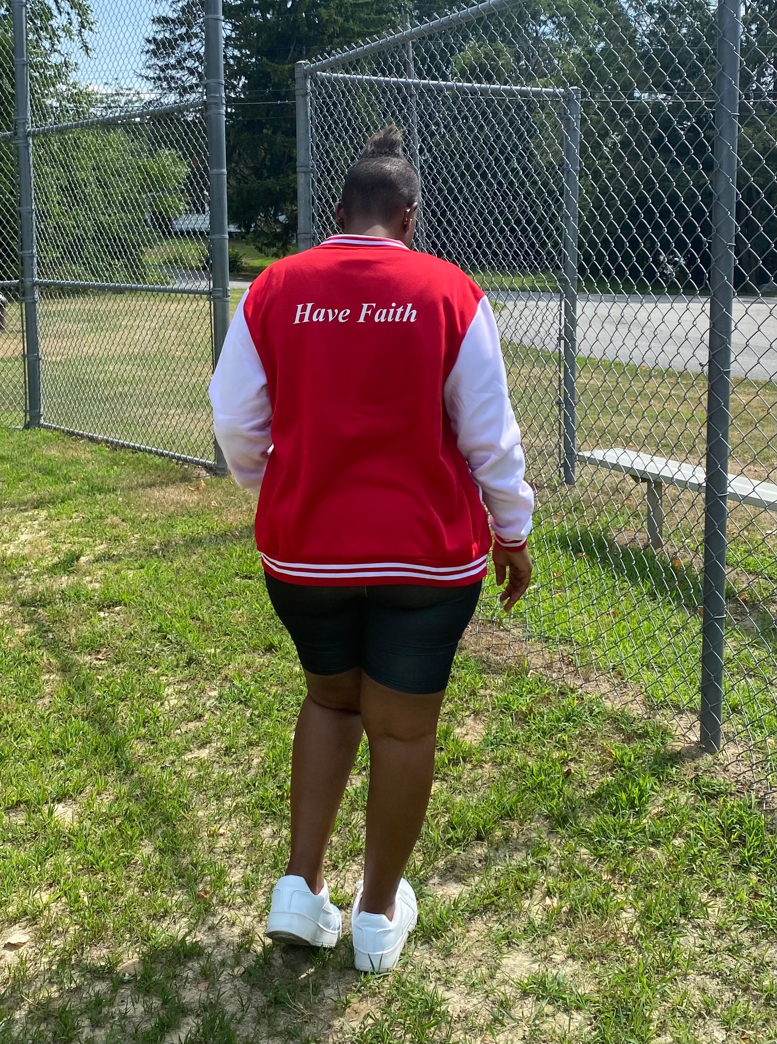 HAVE FAITH UNISEX BASEBALL JACKET