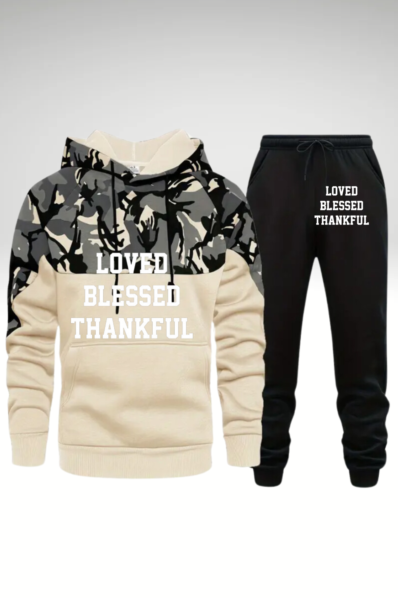 LOVED BLESSED THANKFUL CAMO SET