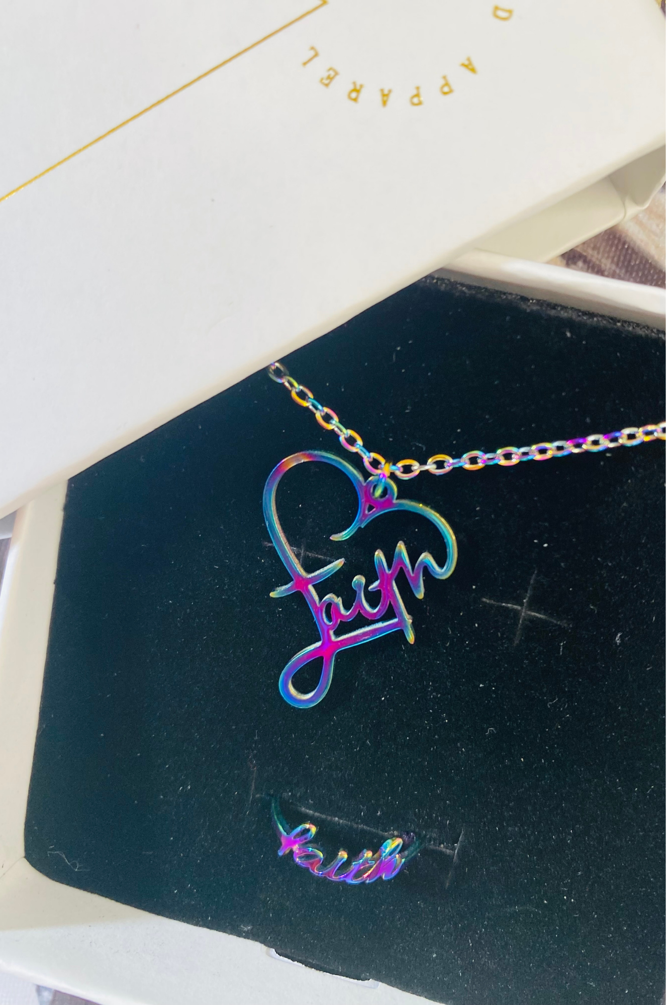 FAITH NECKLACE PENDANT RING SET