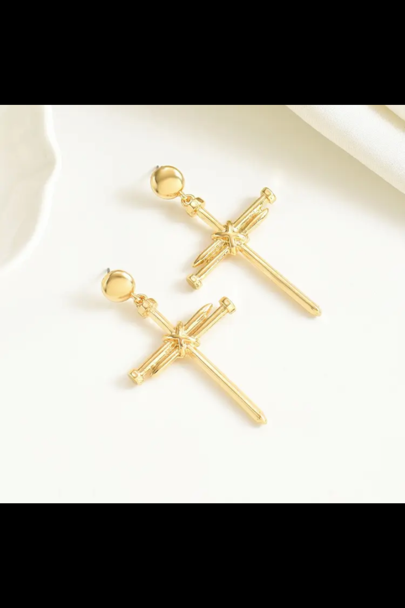 CROSS NAIL EARRINGS