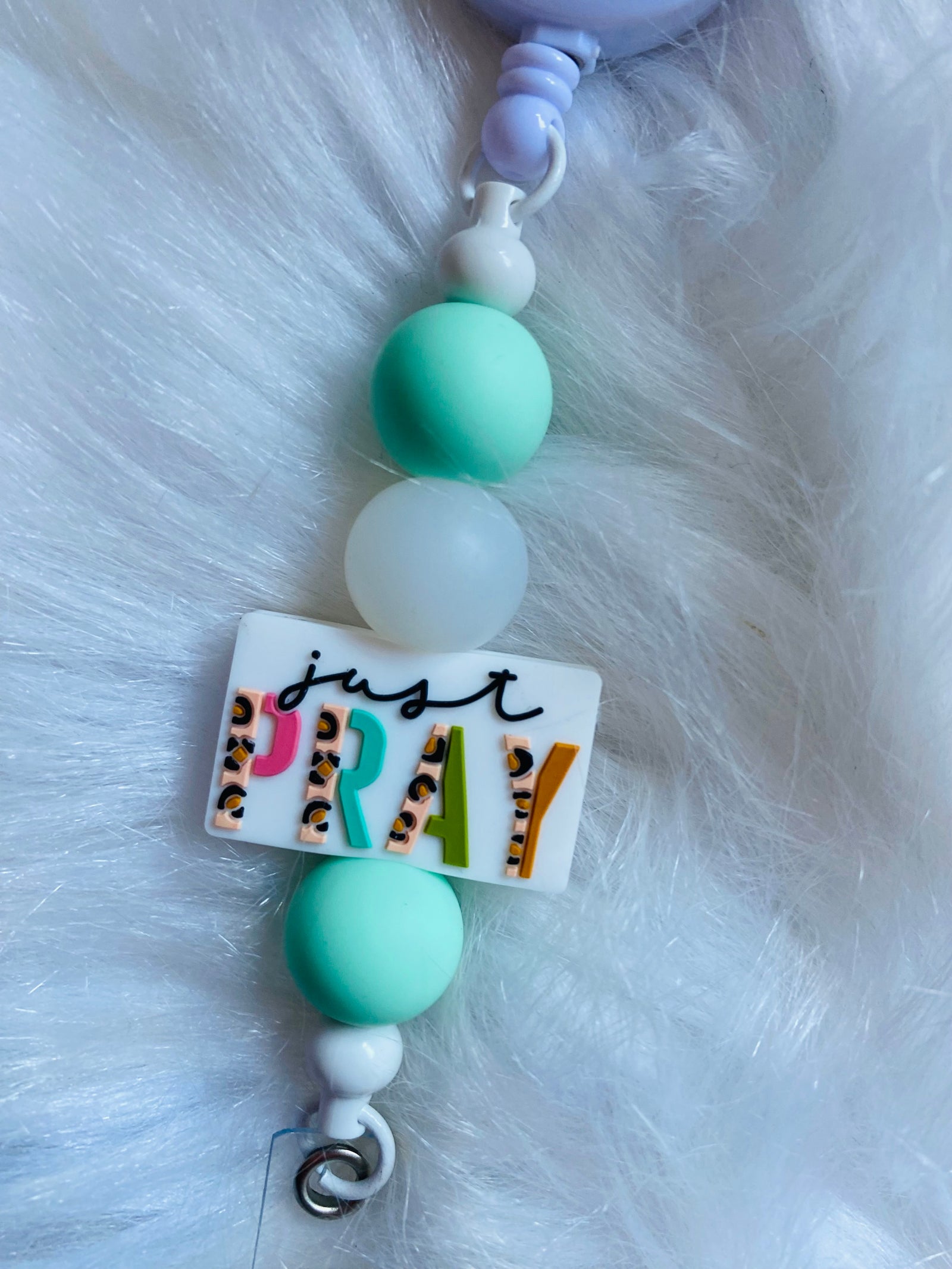 JUST PRAY BADGE CLIPS