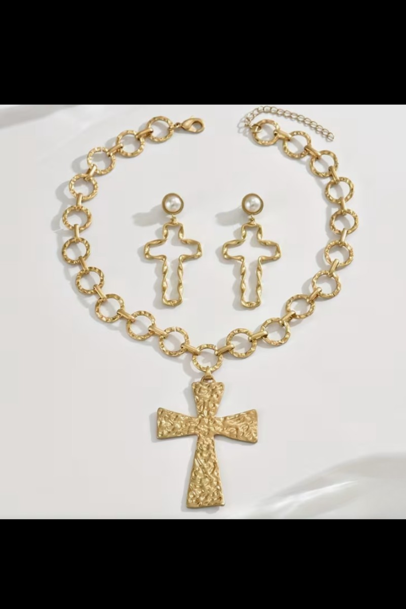 CROWN CROSS NECKLACE SET