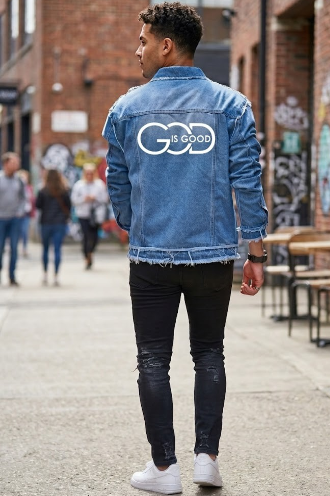 GOD IS GOOD DENIM JACKET