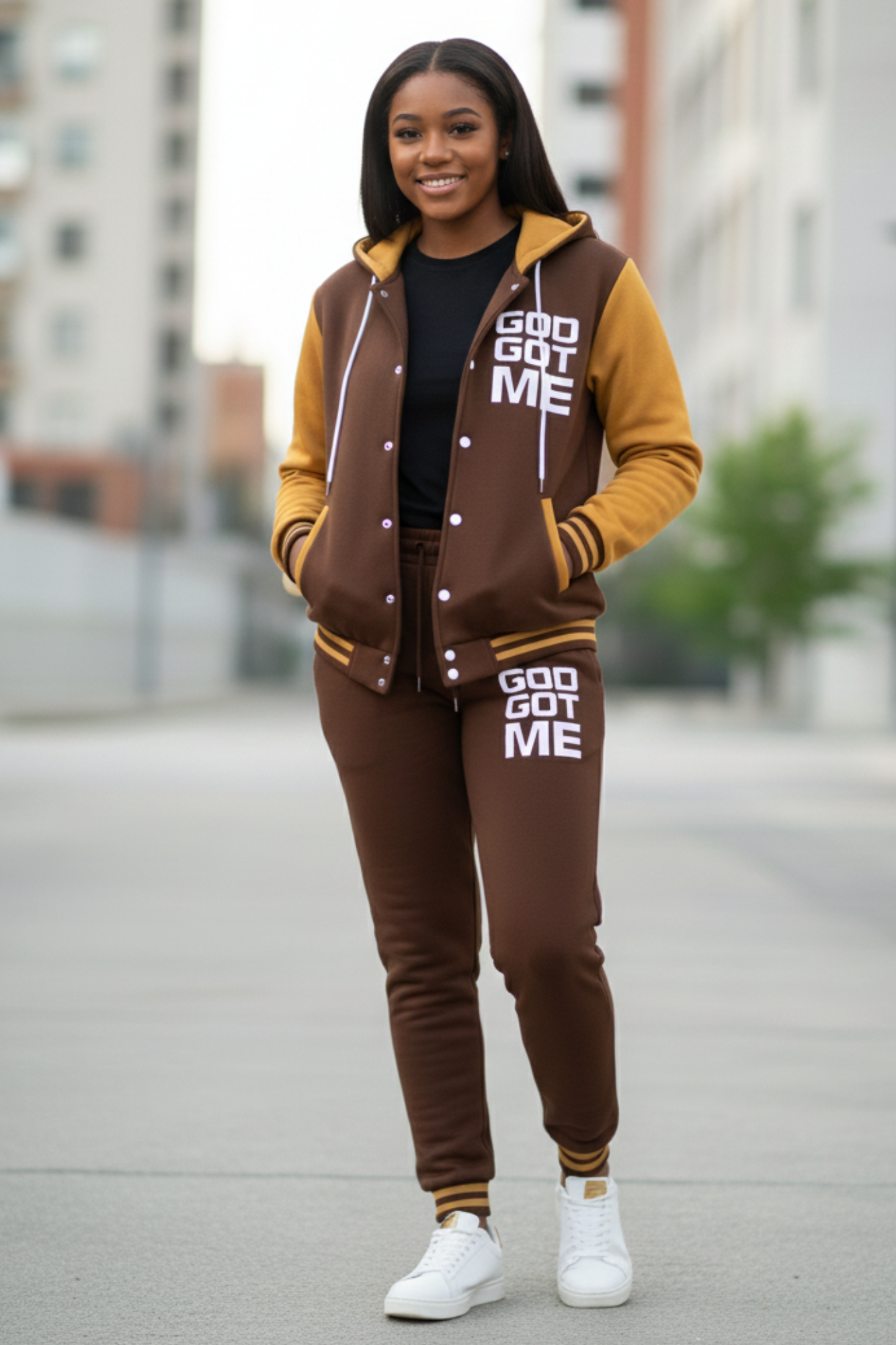 GOD GOT ME FULL HOODIE SET