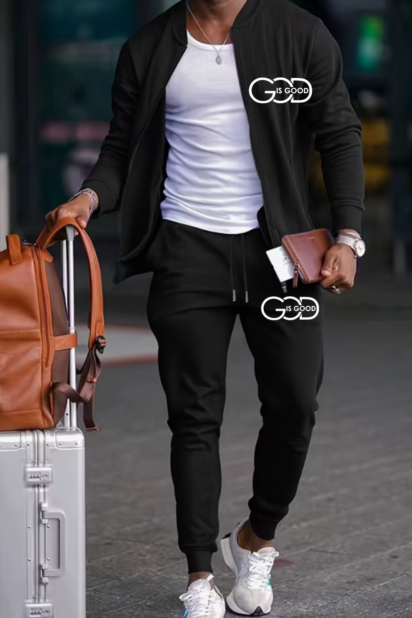 GOD IS GOOD 2-PIECE ZIPPER SET