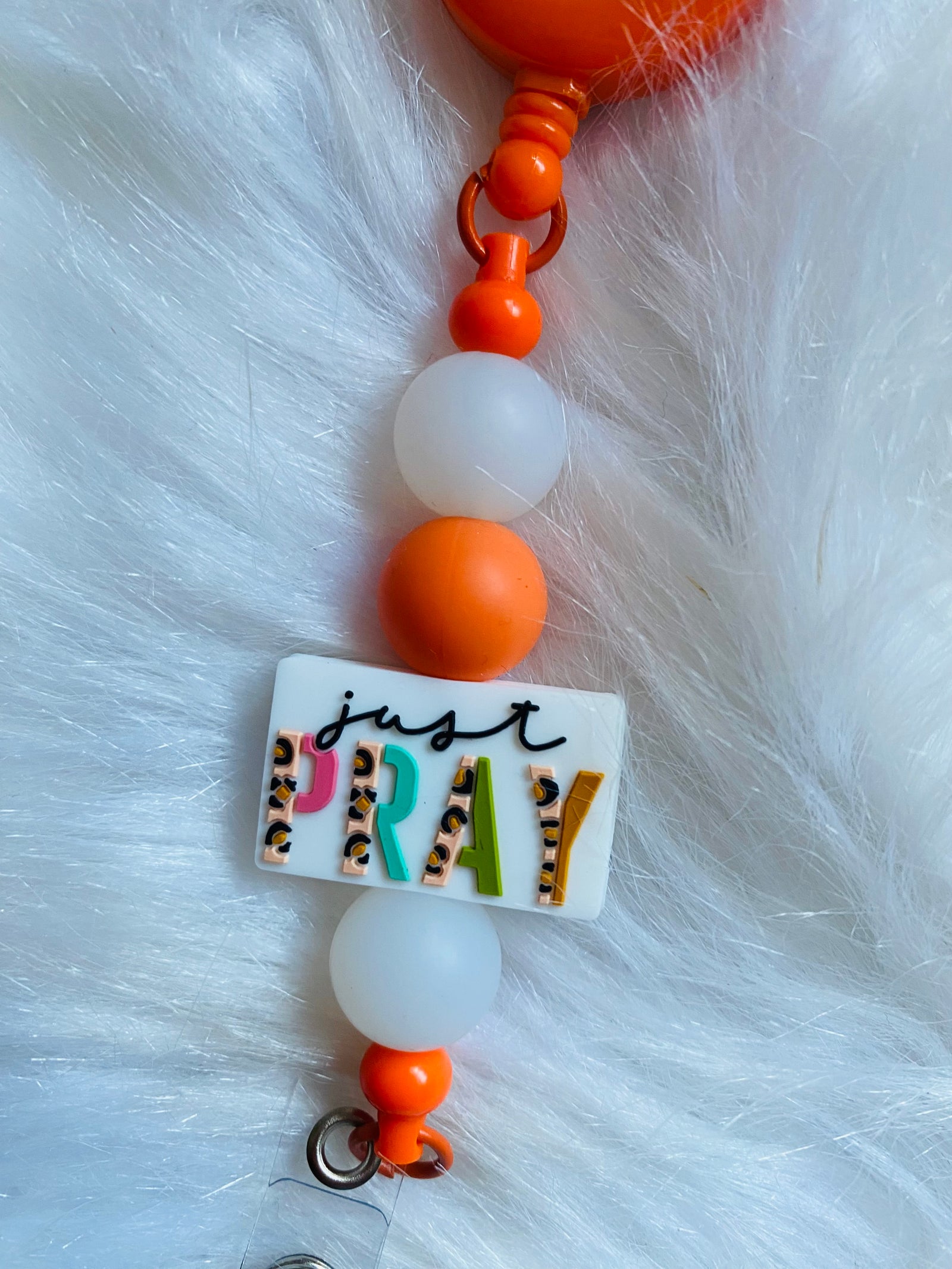 JUST PRAY BADGE CLIPS