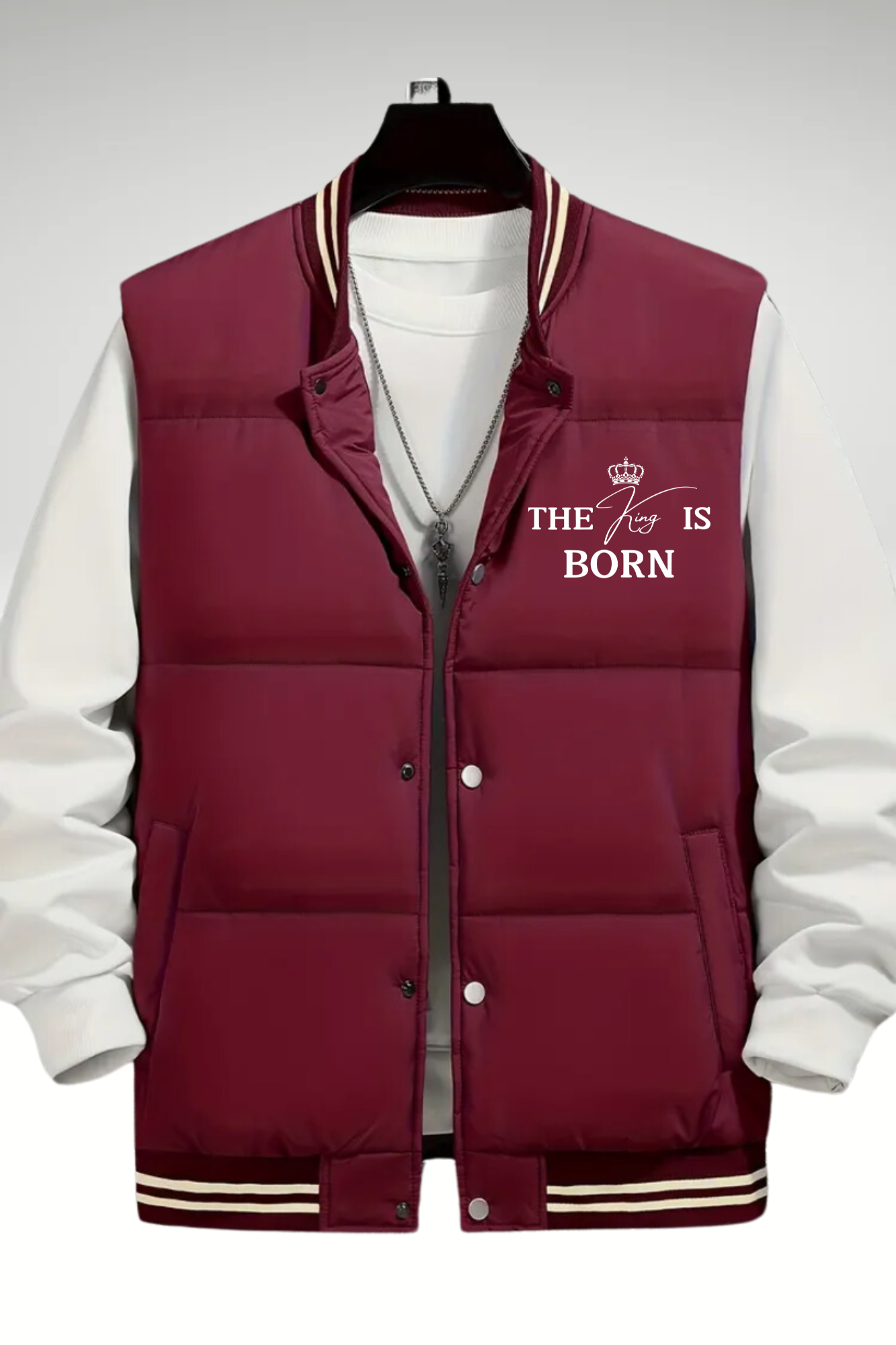 THE KING IS BORN PUFFER VEST