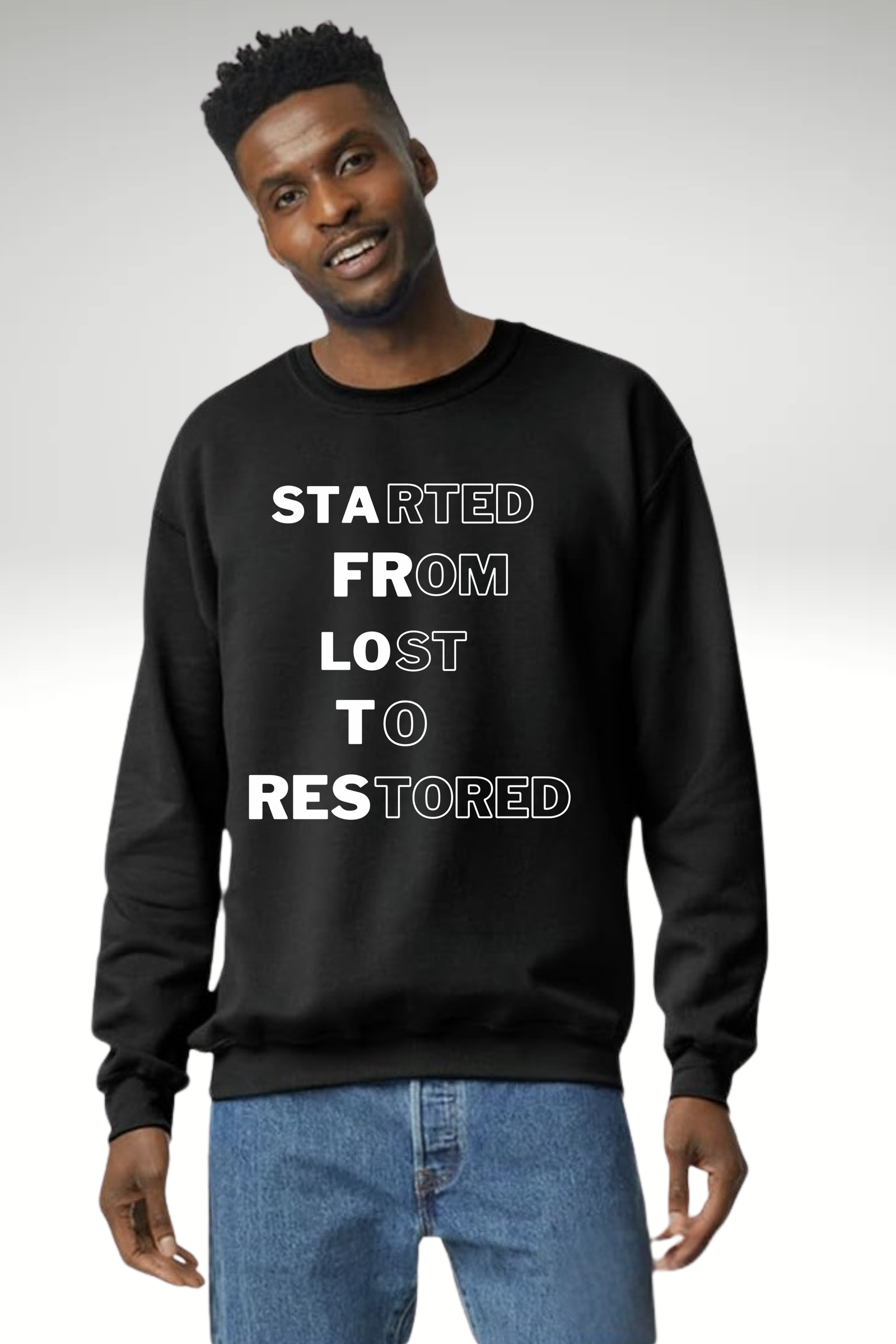 LOST TO RESTORED SWEATSHIRT