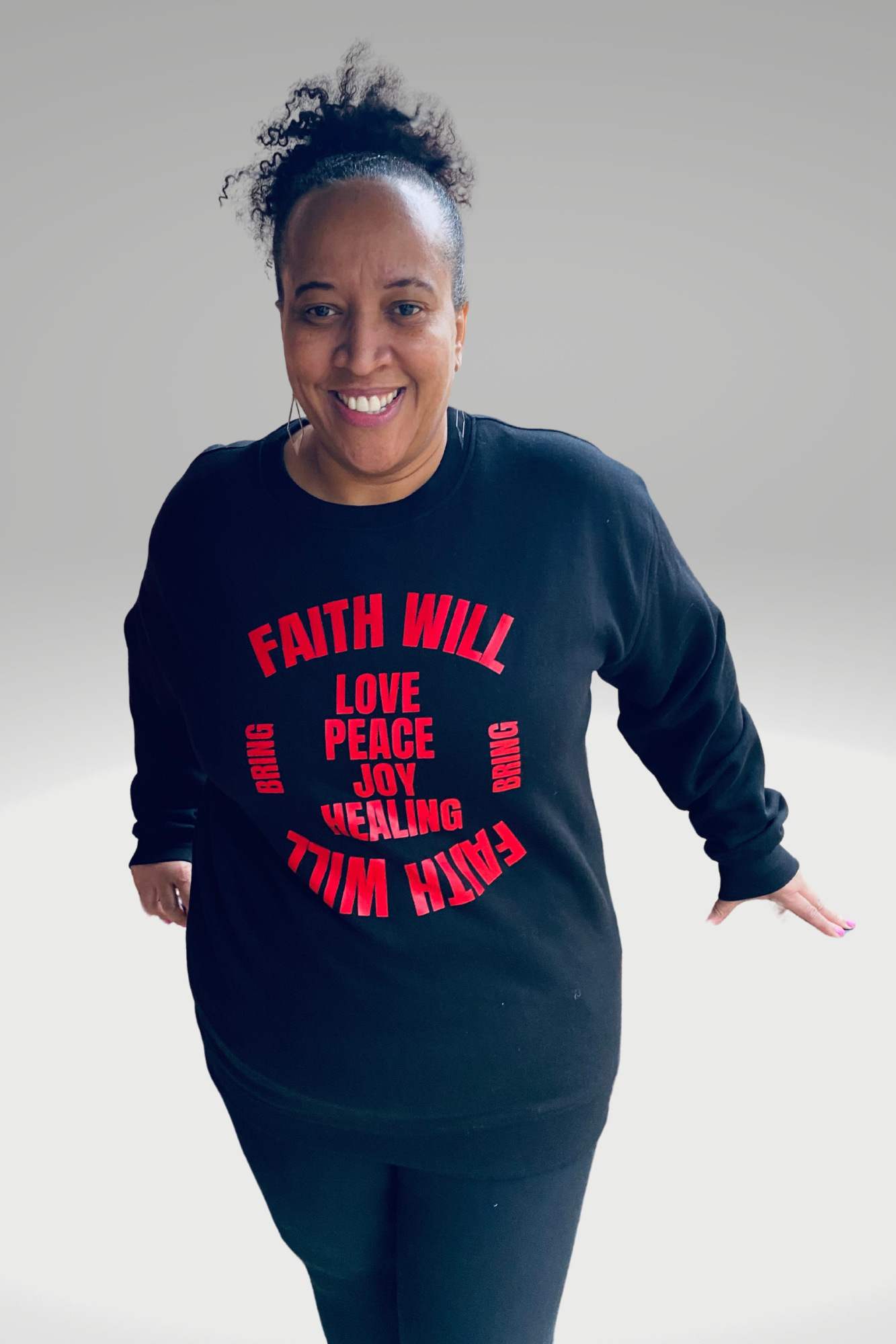 FAITH WILL BRING RED SWEATSHIRT