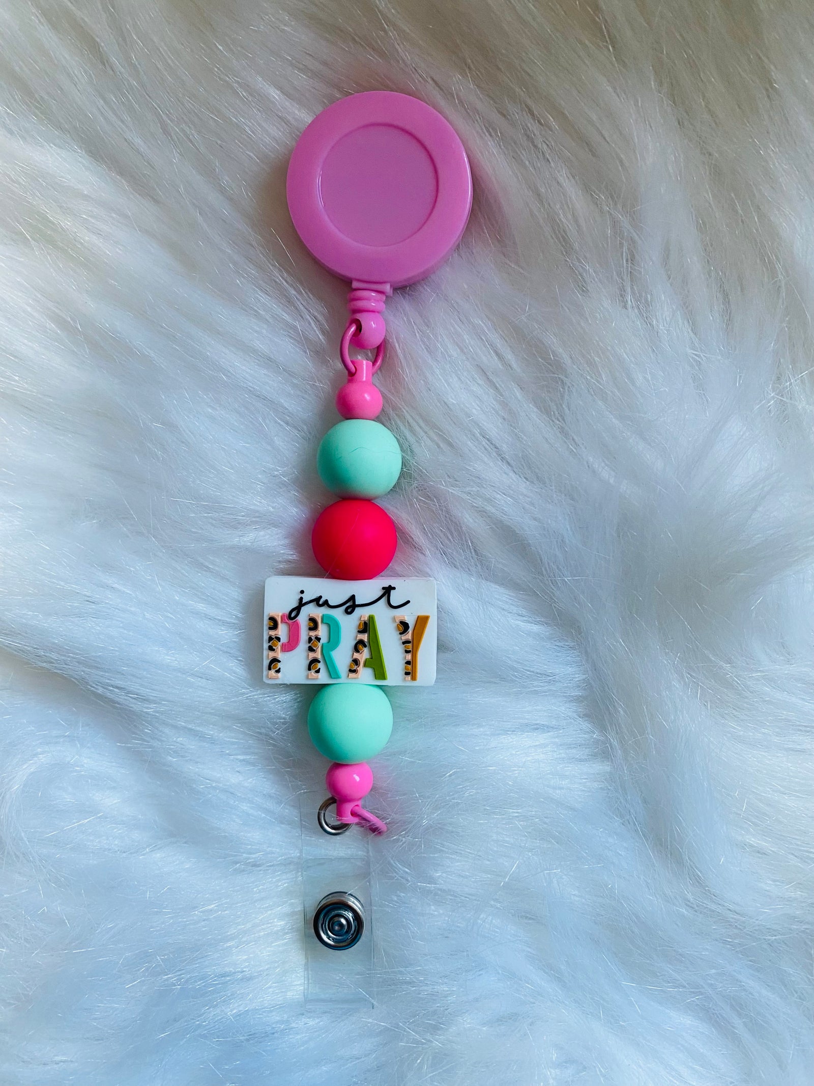 JUST PRAY BADGE CLIPS