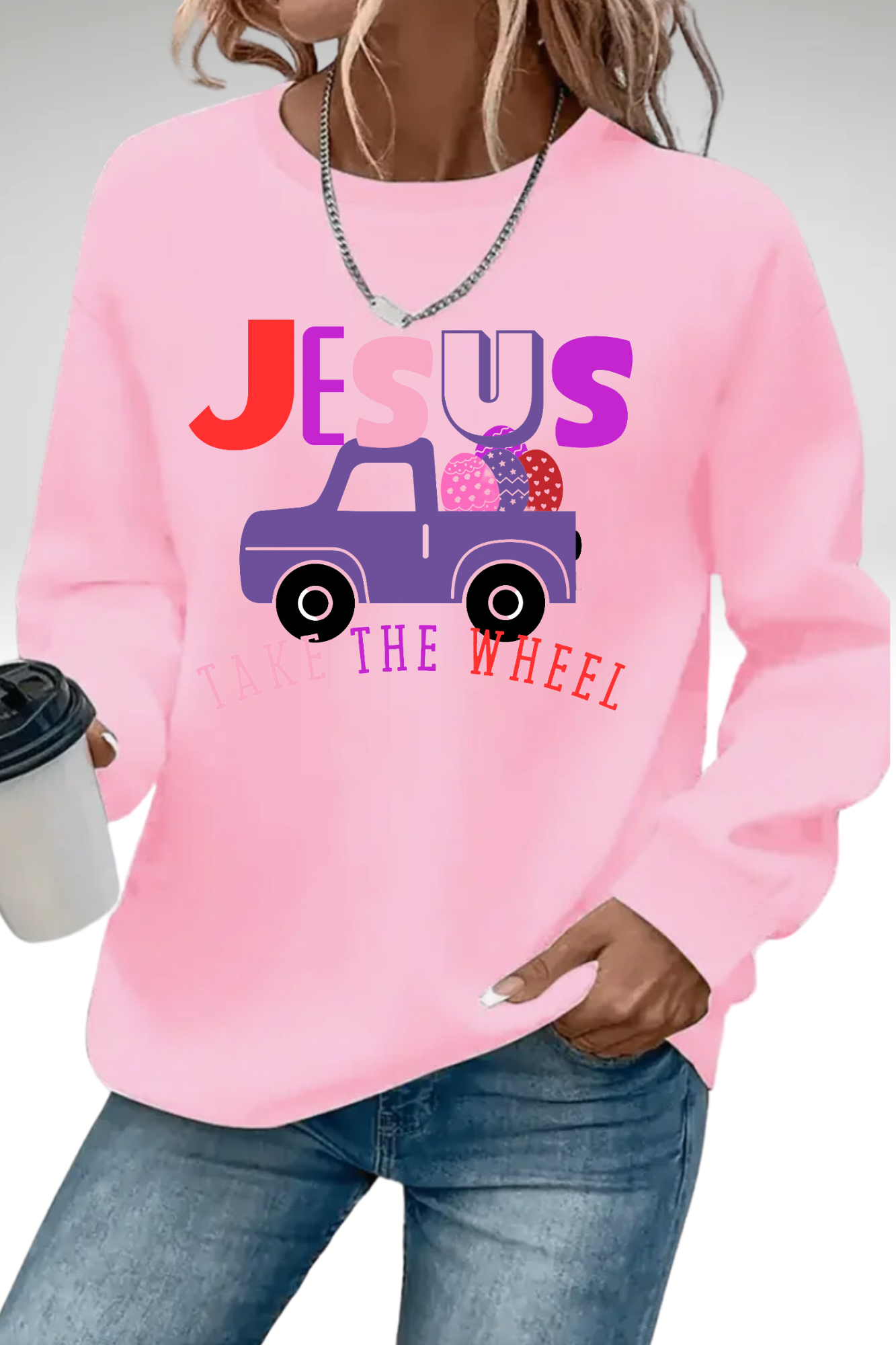 JESUS TAKE THE WHEEL SWEATSHIRTS