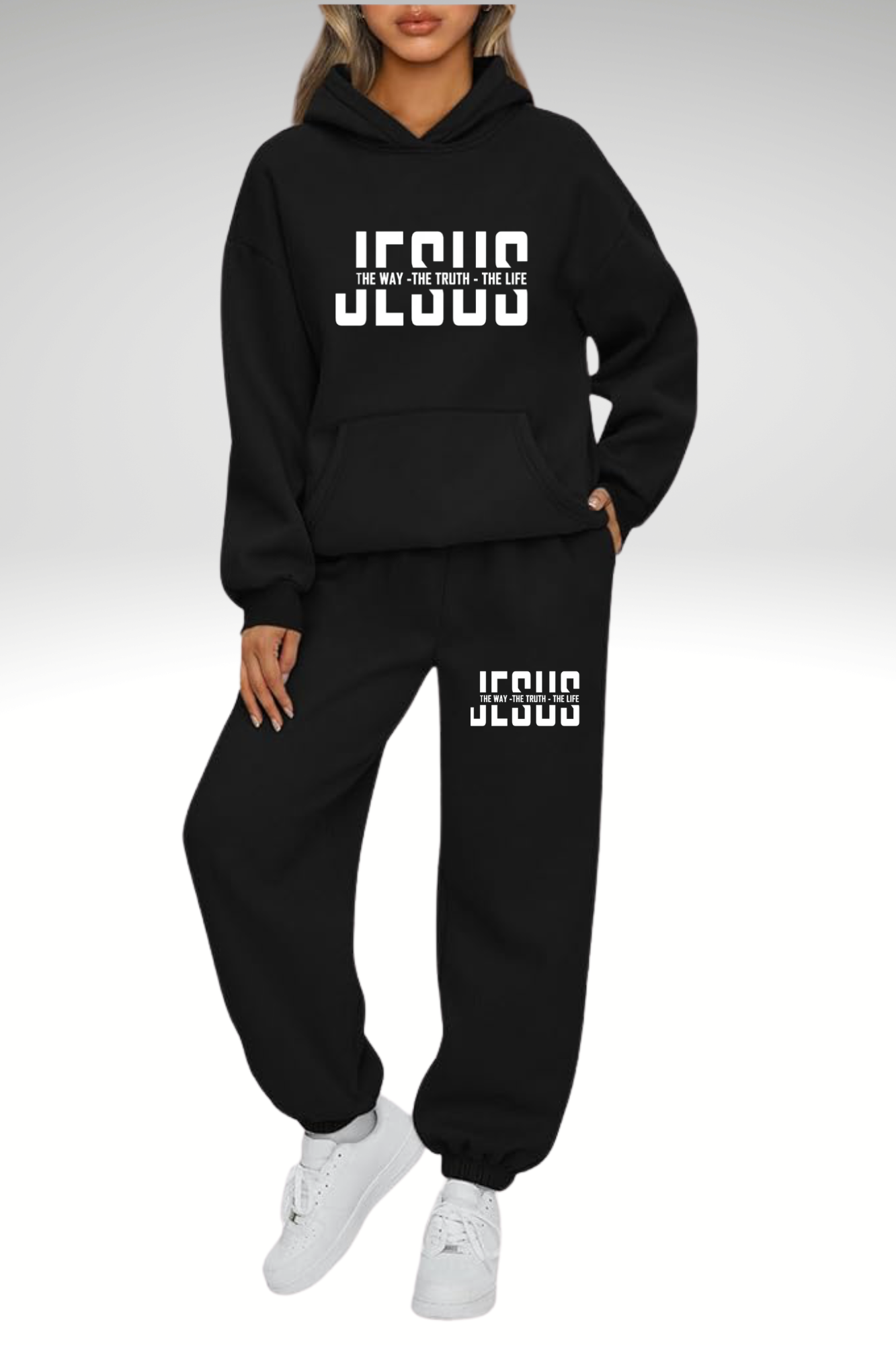JESUS IS THE WAY WOMEN’S HOODIE SETS