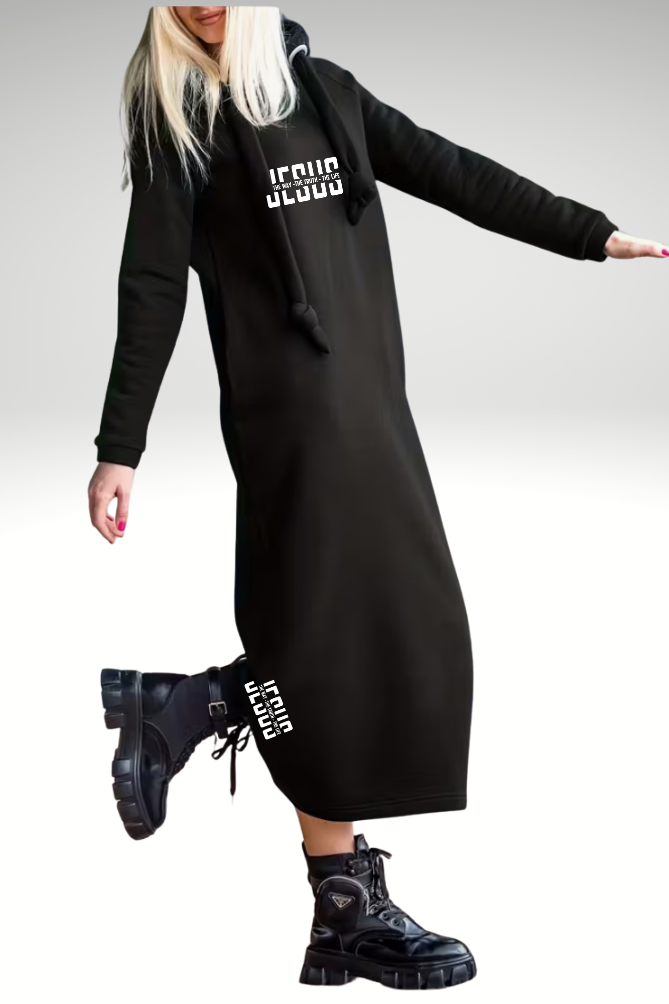 JESUS IS THE WAY HOODIE DRESS