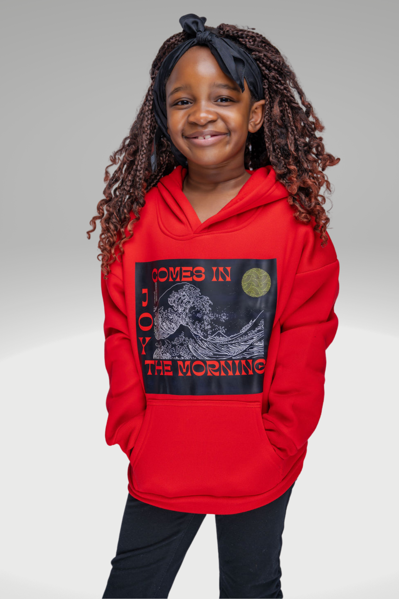 JOY COMES IN THE MORNING GIRLS HOODIE