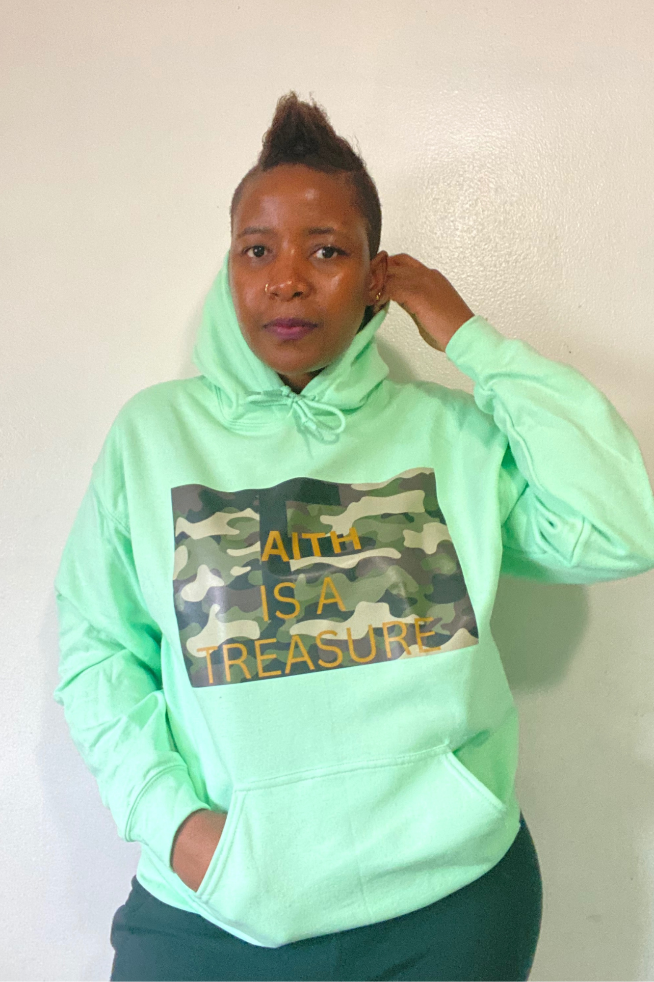 FAITH IS A TREASURE CAMO HOODIE