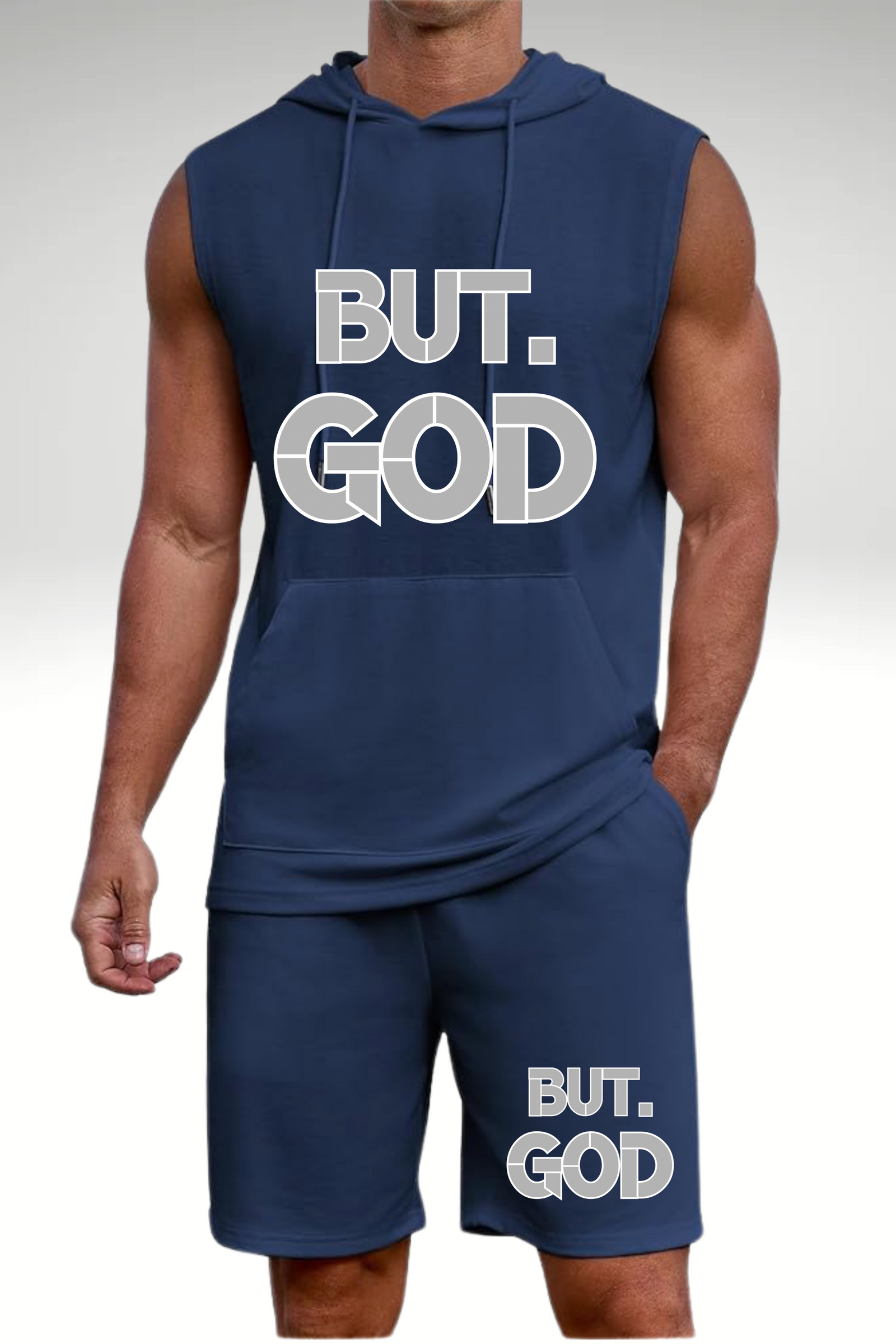BUT GOD HOODIE SHORT SET