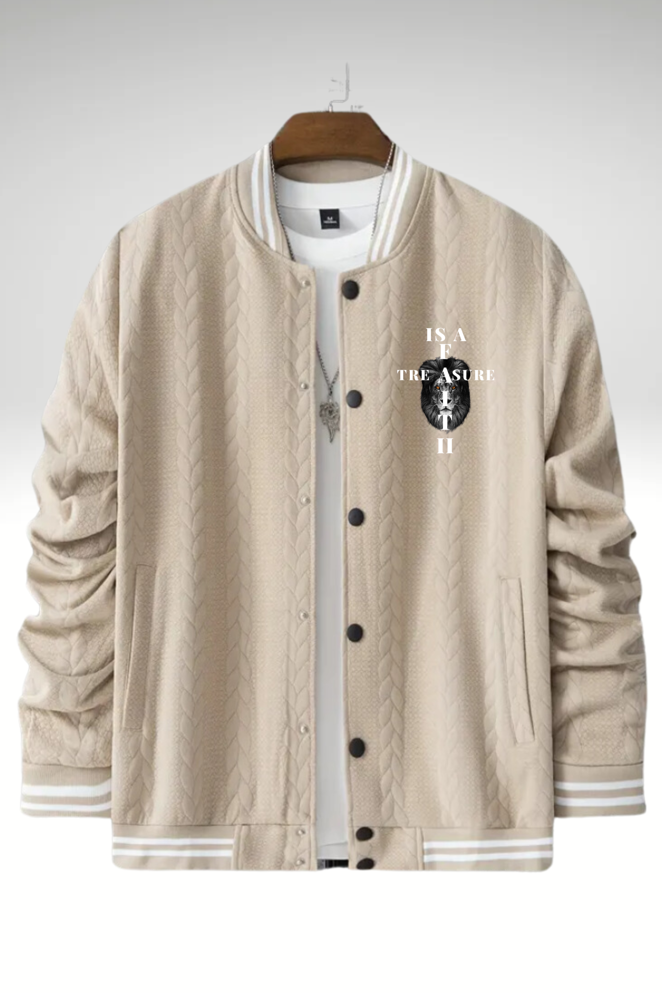 FAITH IS A TREASURE BASEBALL JACKET